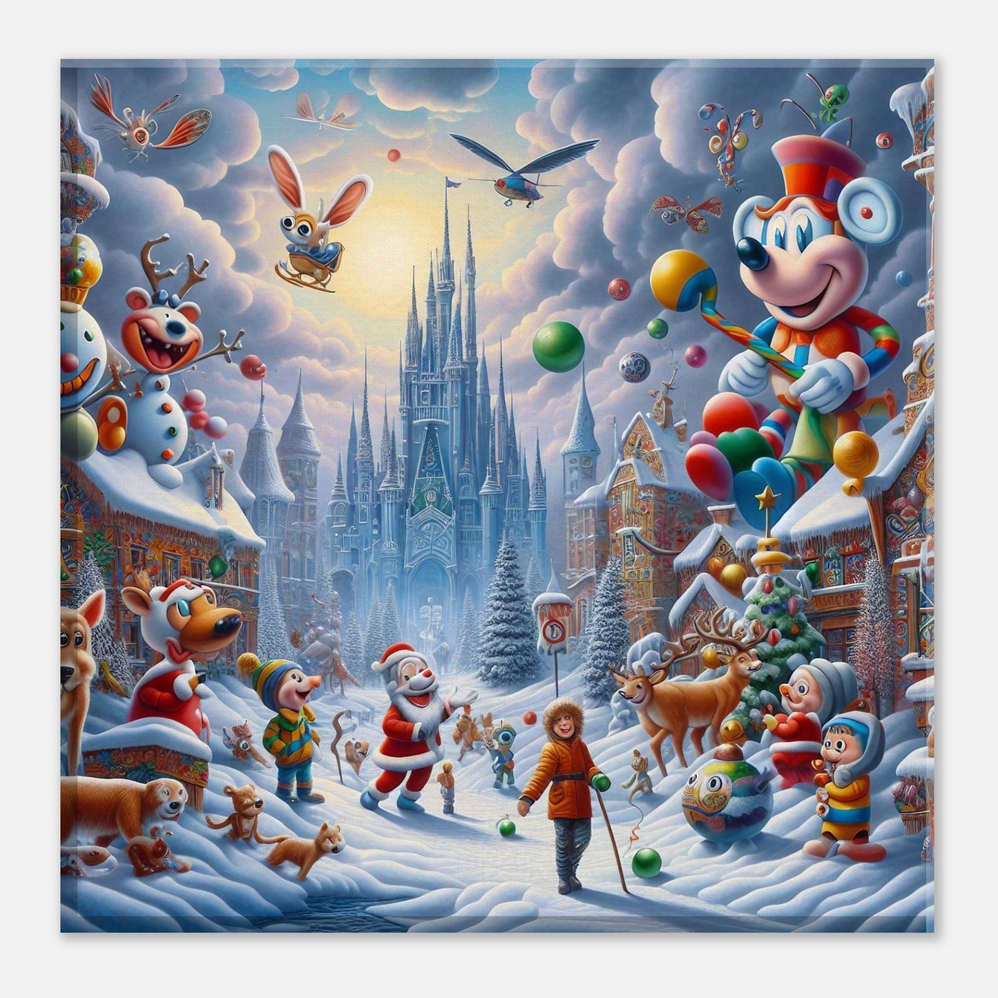 Wall Art - Winter 54 - Castle and animals