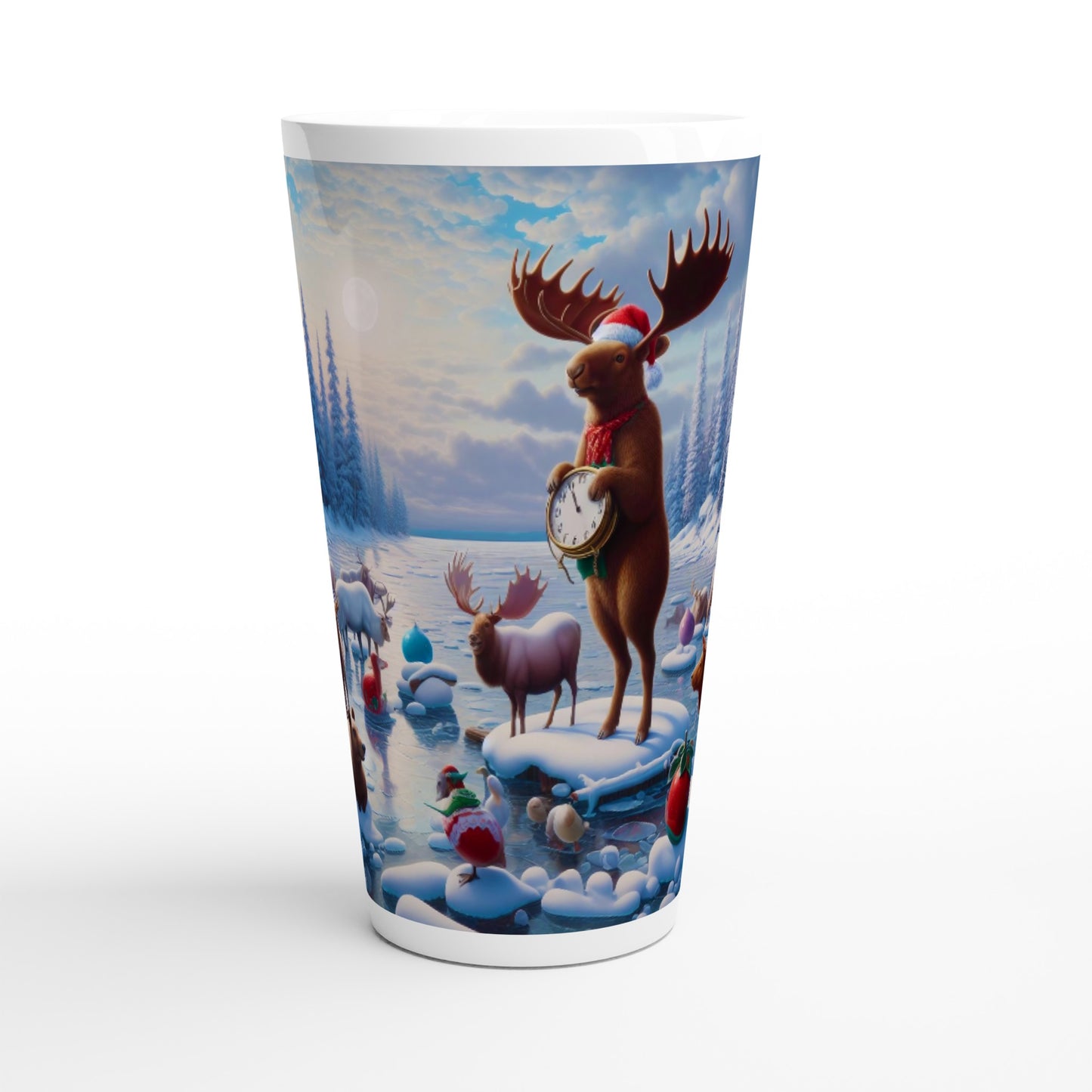 White Latte 17oz Ceramic Mug - Winter 173