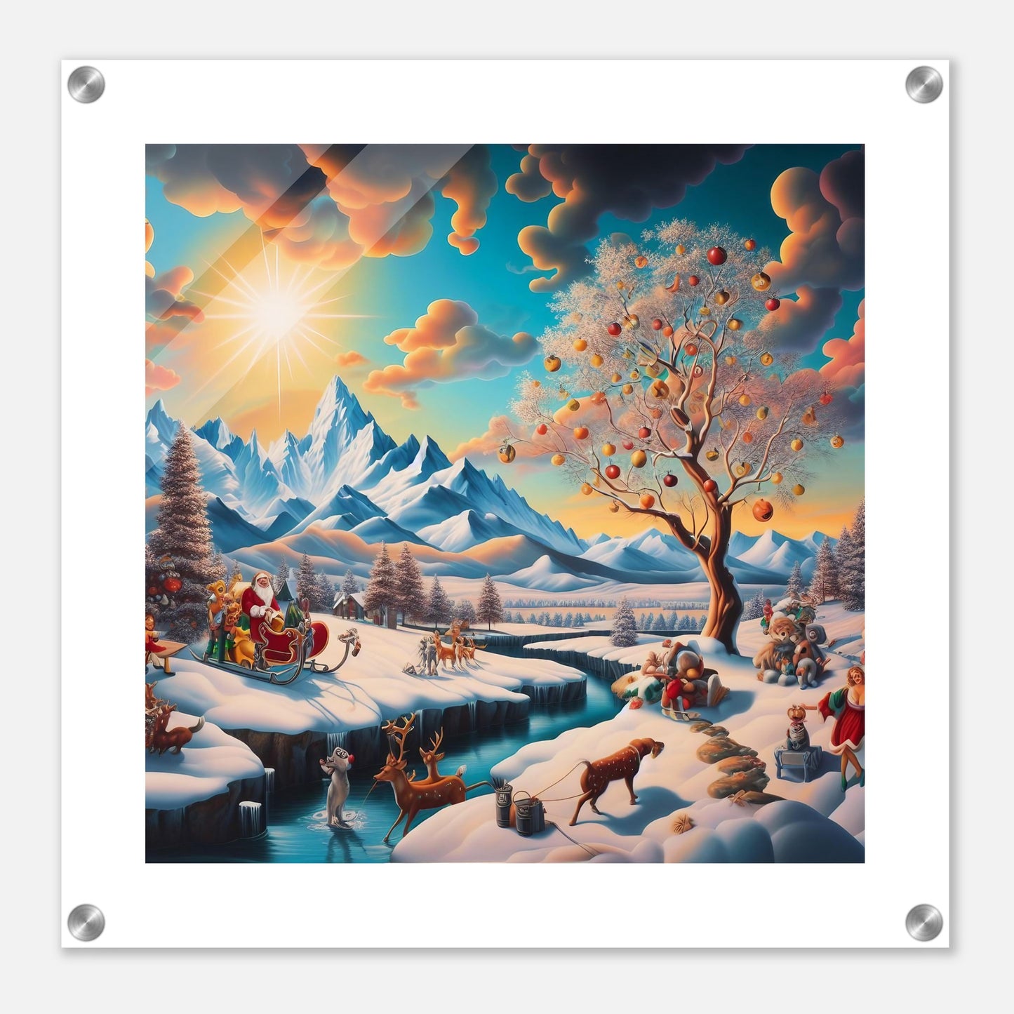 Wall Art - Winter 26 - Santa Claus and a tree