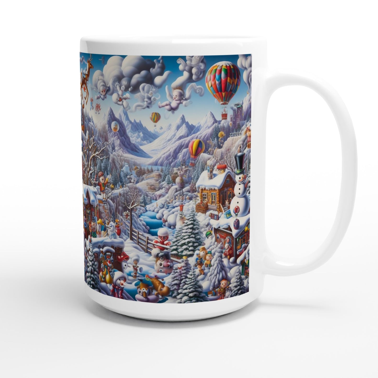 White 15oz Ceramic Mug - Winter 146