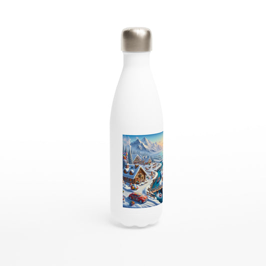 White 17oz Stainless Steel Water Bottle - Winter 81