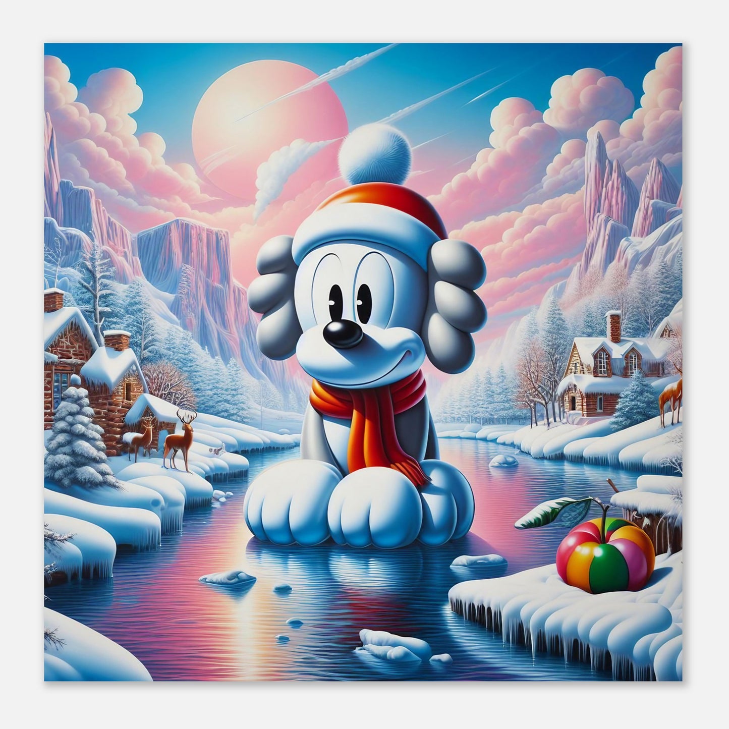 Wall Art - Winter 24 - Dog on water