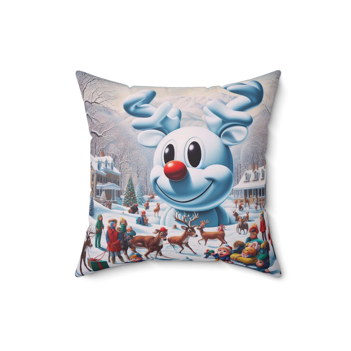 Spun Polyester Square Pillow - Winter 102