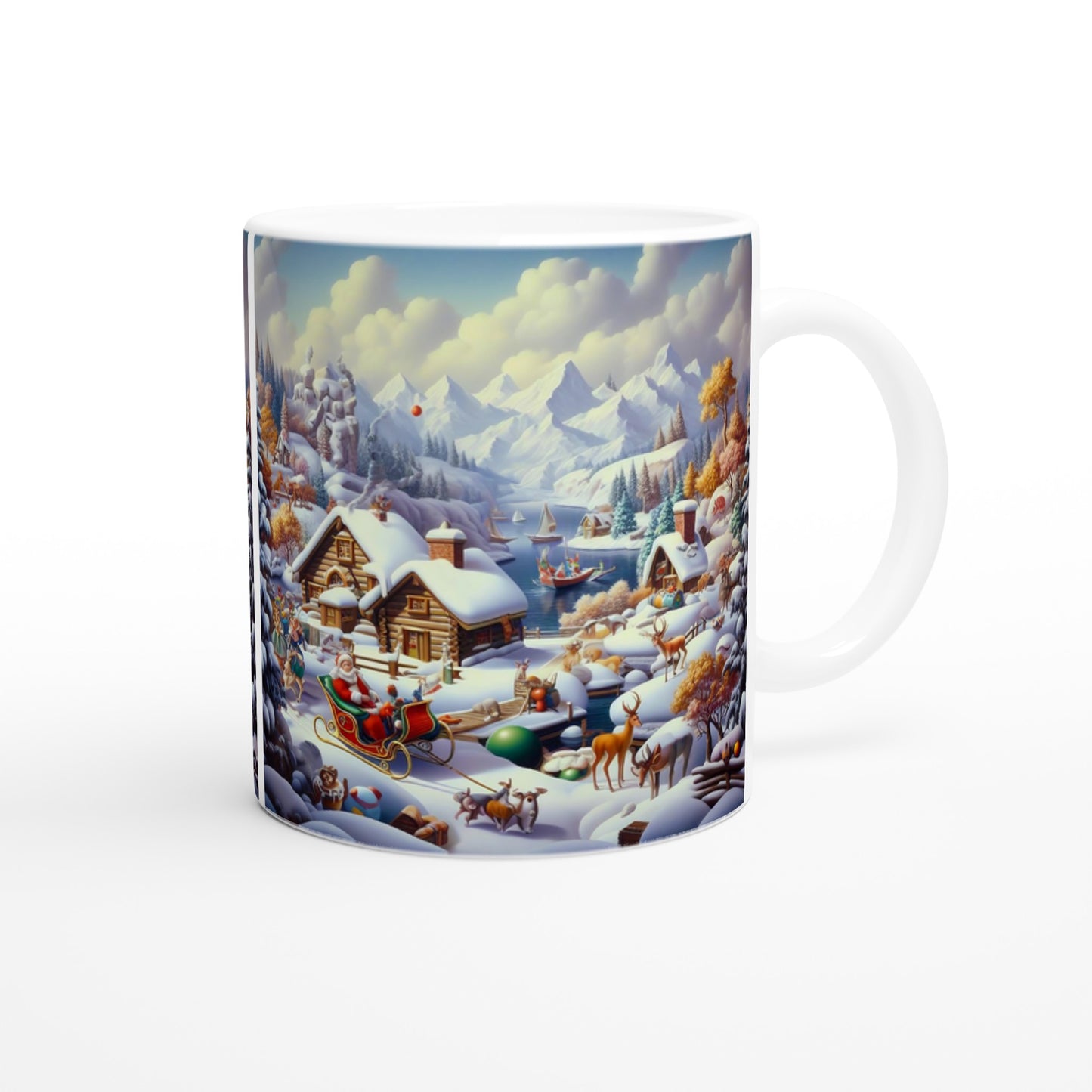 White 11oz Ceramic Mug - Winter 177