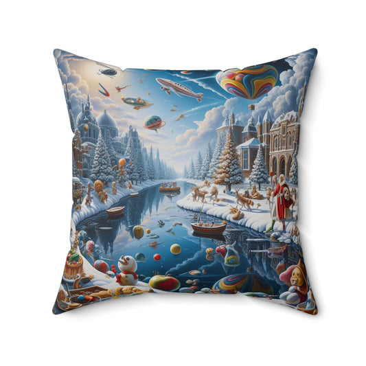 Spun Polyester Square Pillow - Winter 211