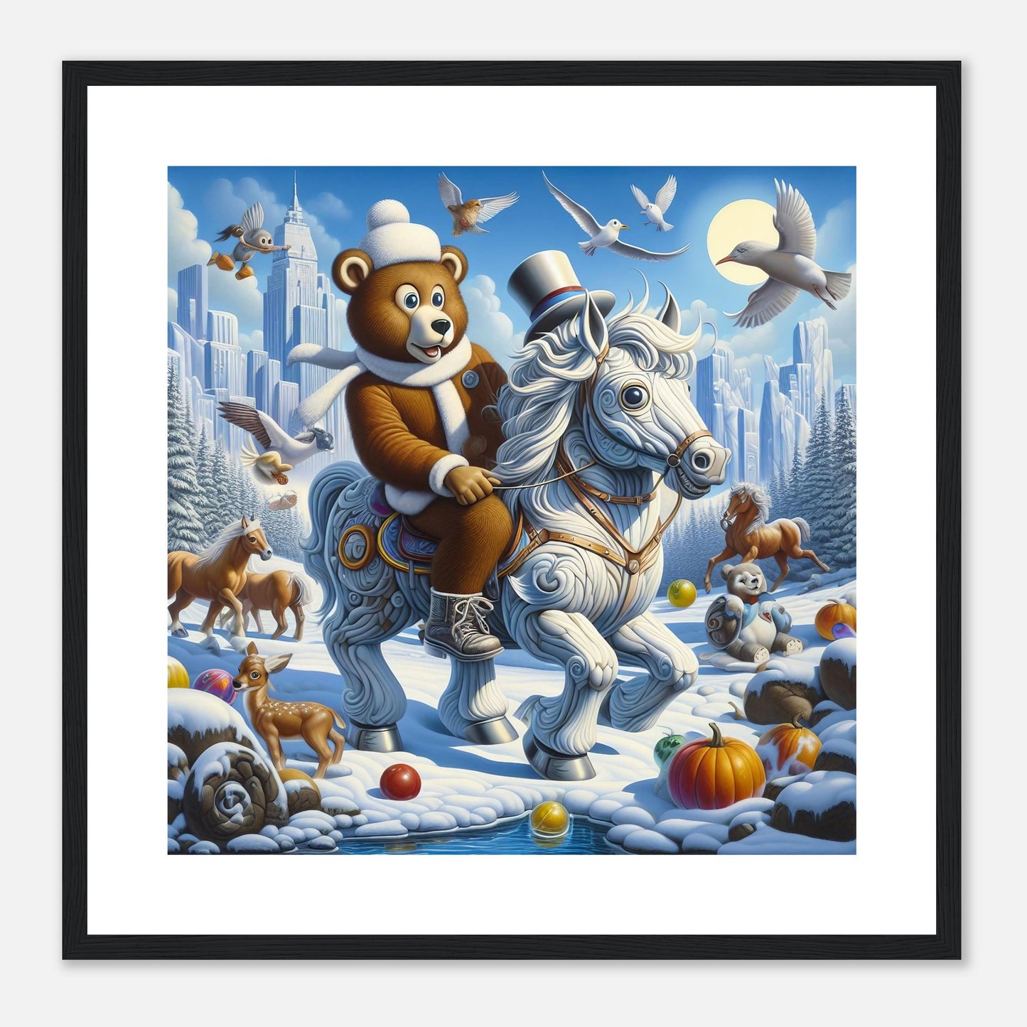 Wall Art - Winter 23 - Bear on a horse