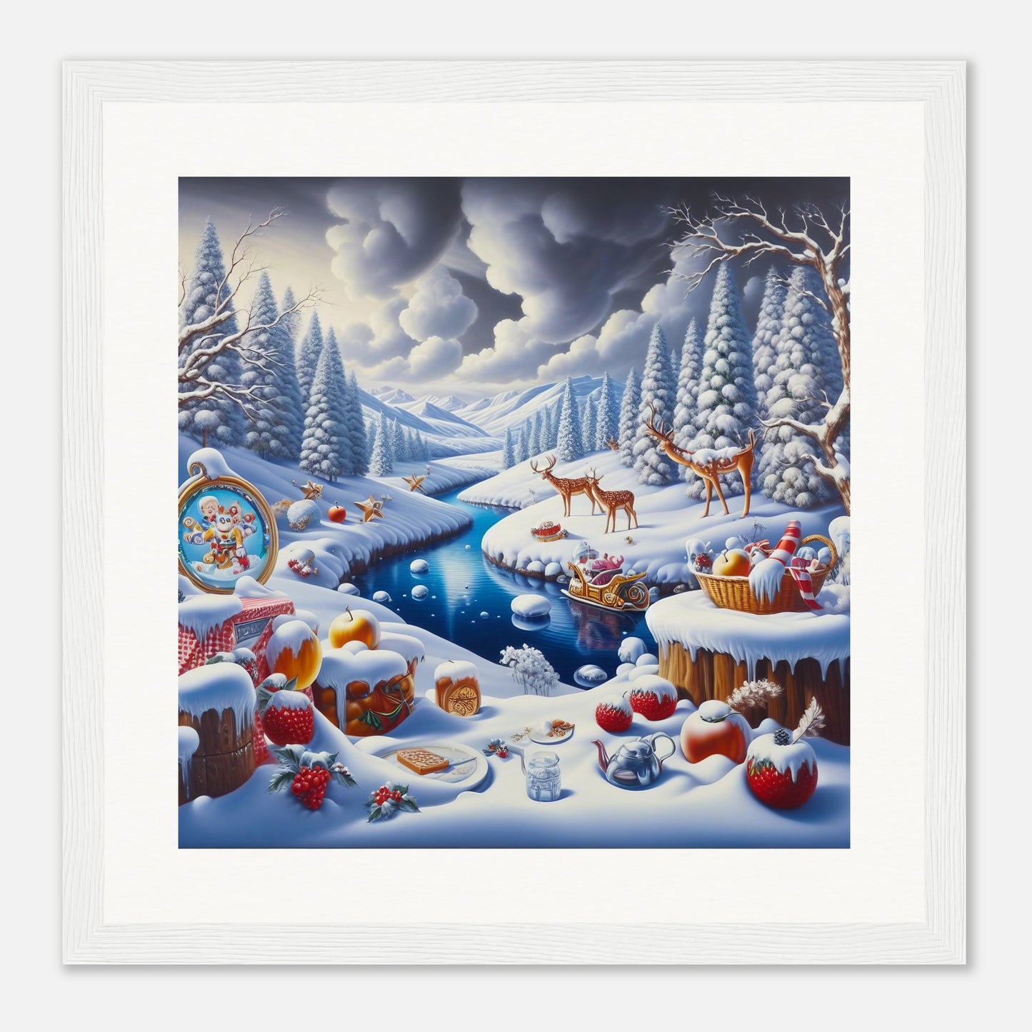 Wall Art - Winter 60 - Fruits and a river