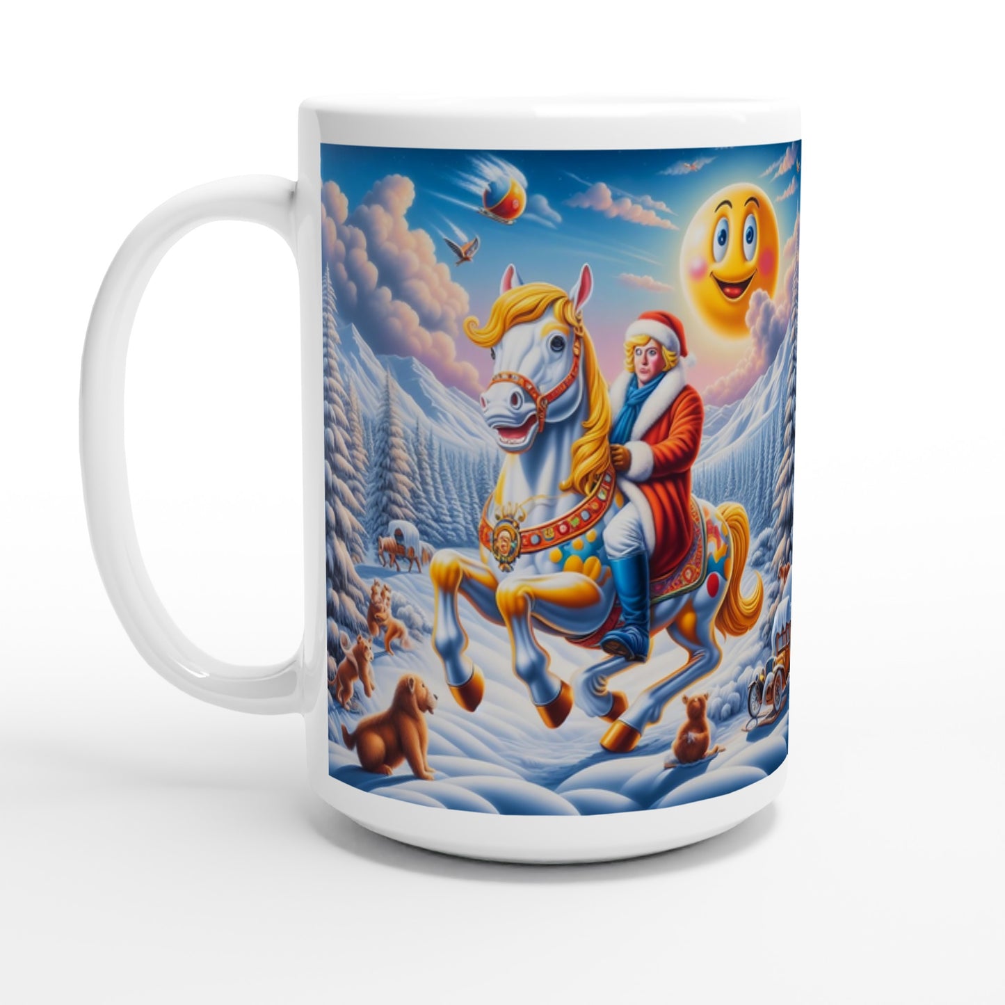 White 15oz Ceramic Mug - Winter 148