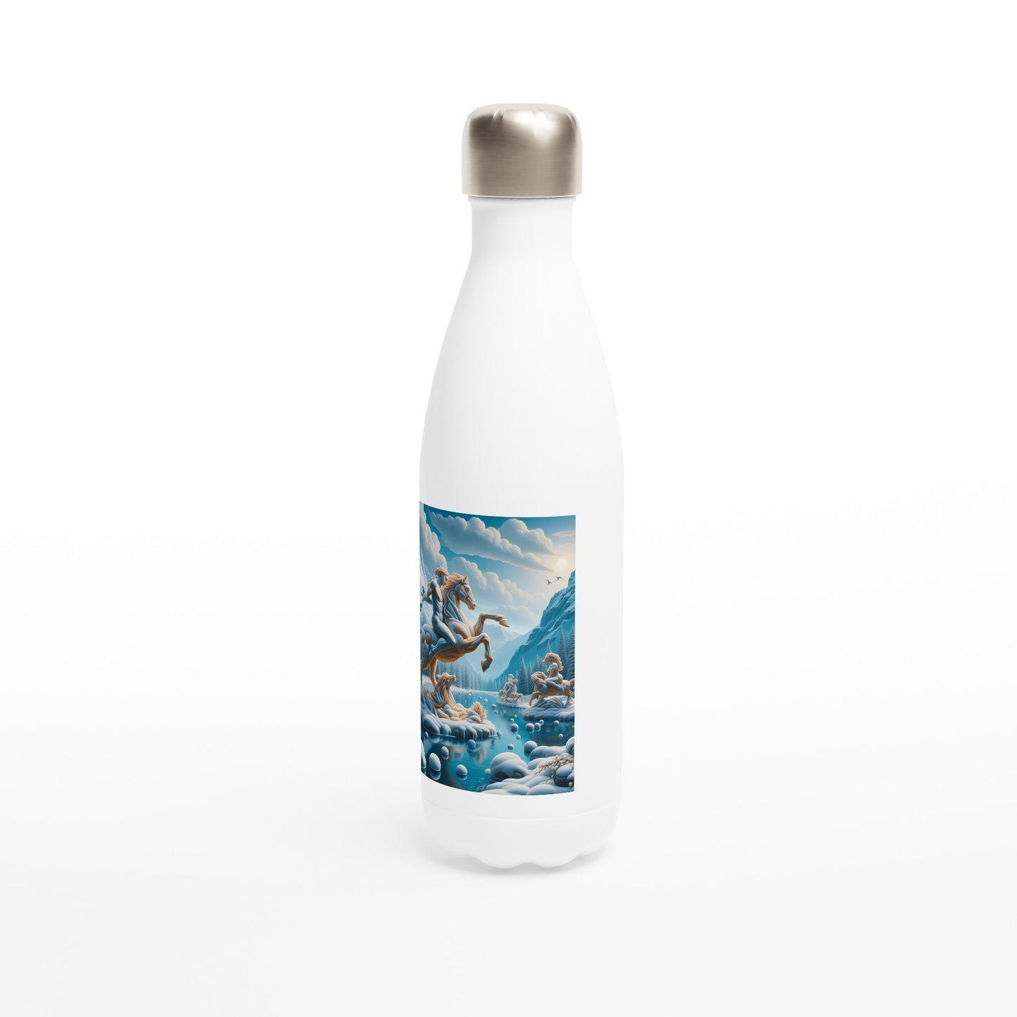 White 17oz Stainless Steel Water Bottle - Winter 76