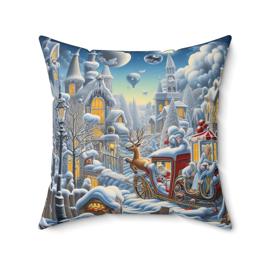 Spun Polyester Square Pillow - Winter 194