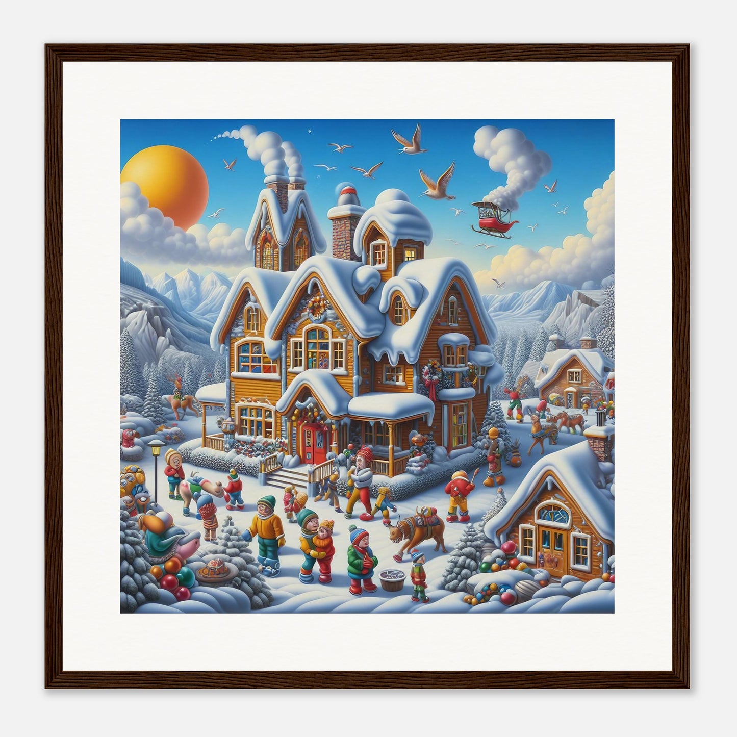 Wall Art - Winter 65 - House in a village