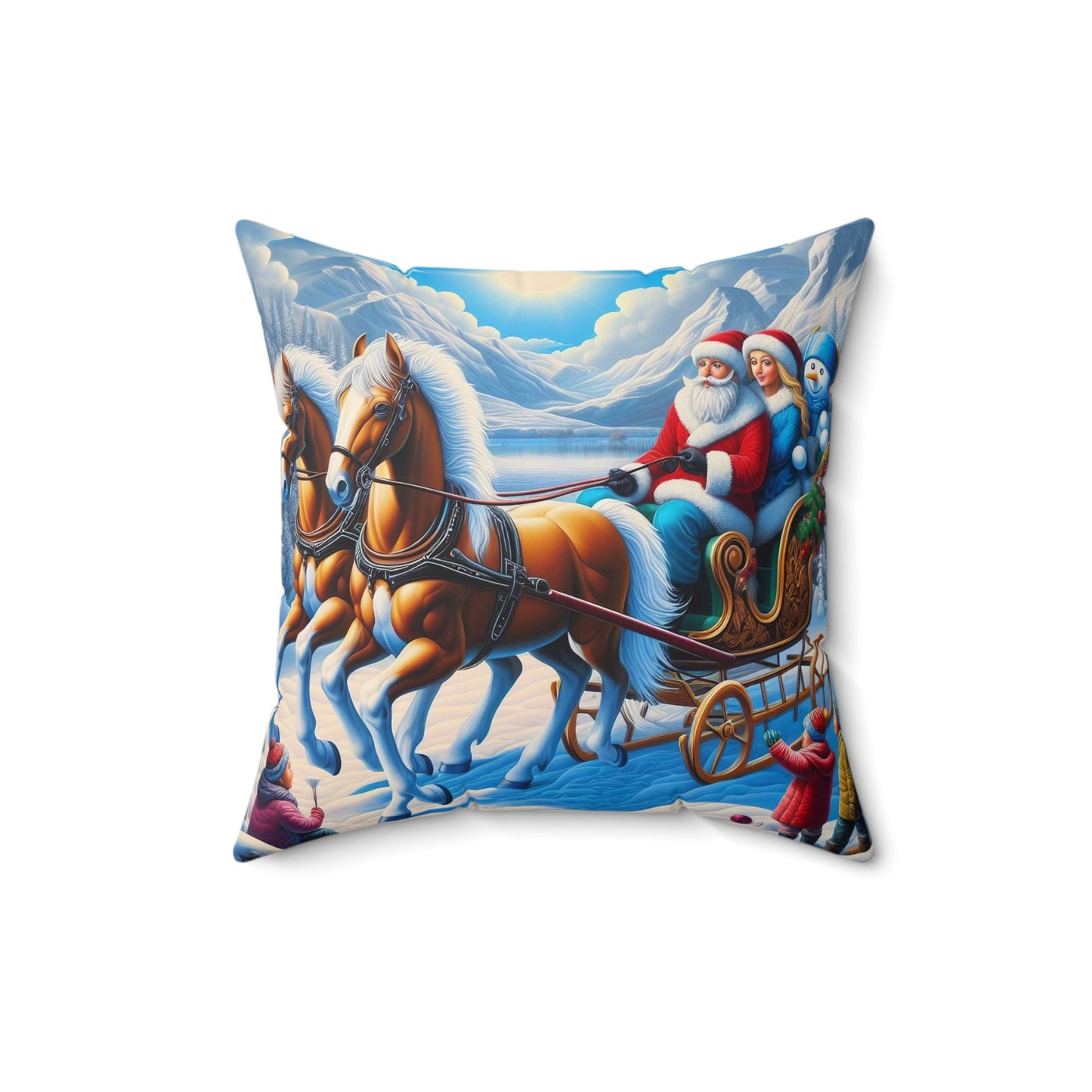 Spun Polyester Square Pillow - Winter 214