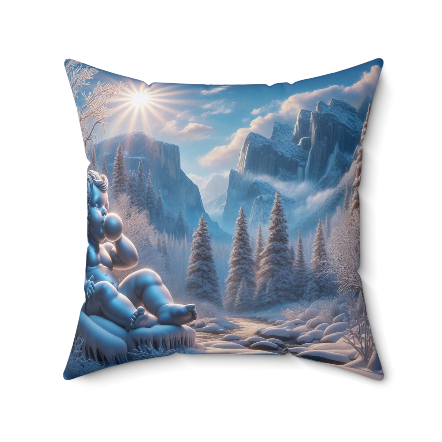 Spun Polyester Square Pillow - Winter 119