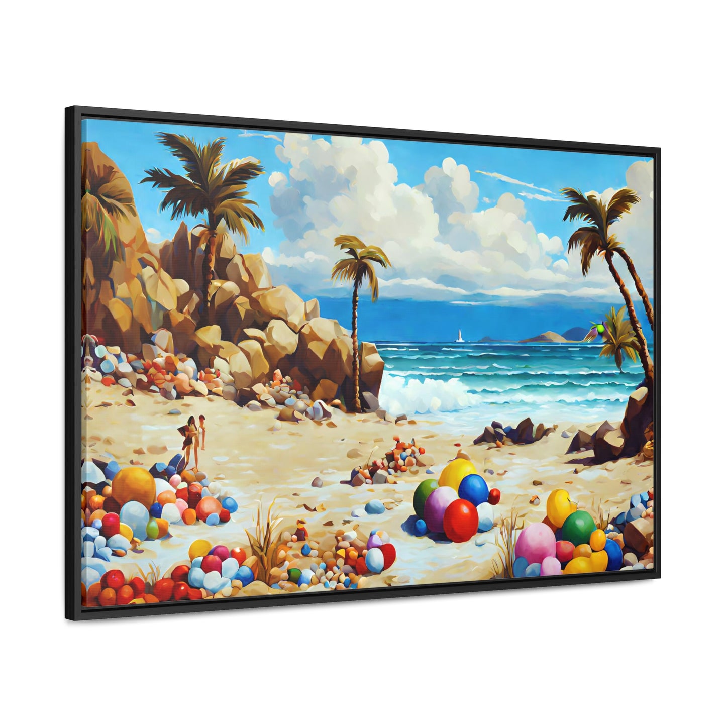 Framed Canvas Gallery Wrap - Beach 2004