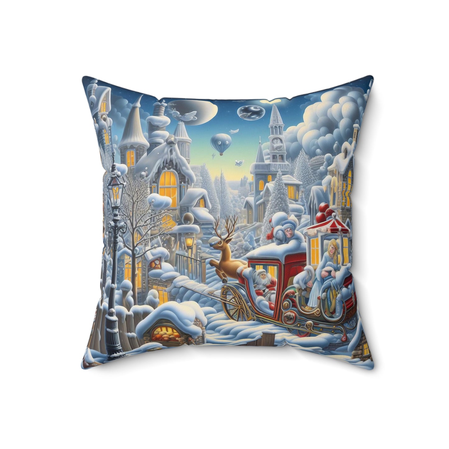 Spun Polyester Square Pillow - Winter 194