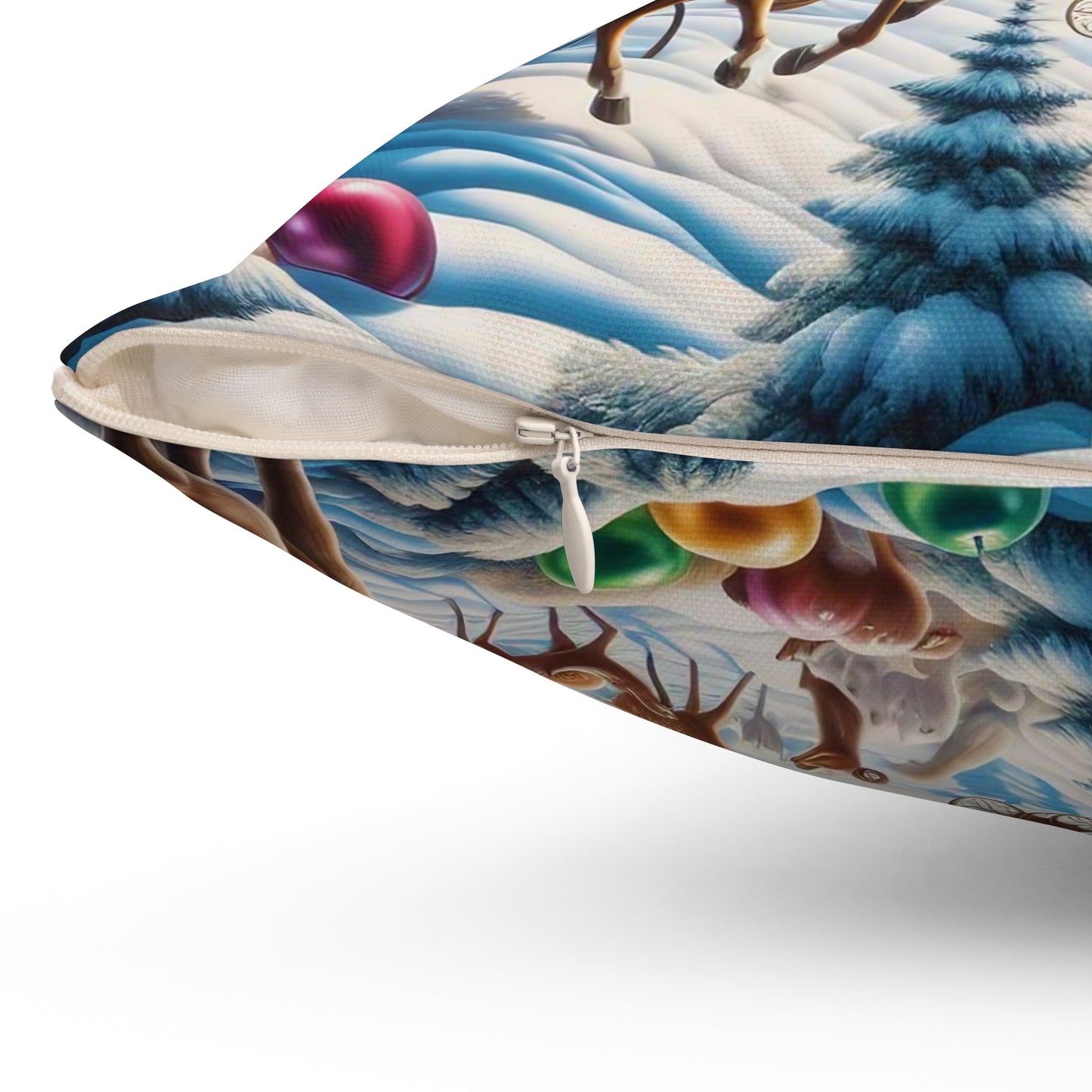 Spun Polyester Square Pillow - Winter 151