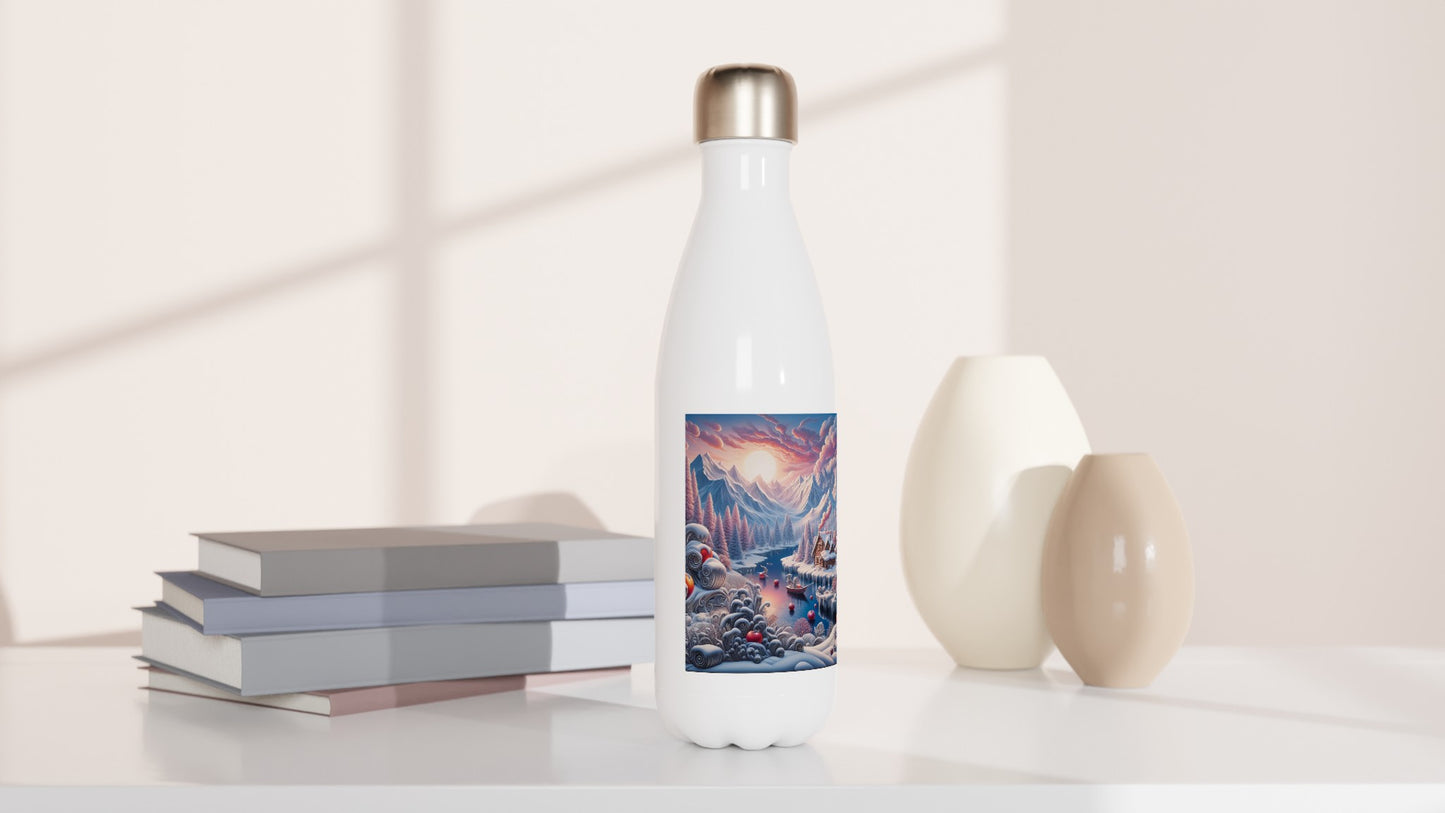 White 17oz Stainless Steel Water Bottle - Winter 62