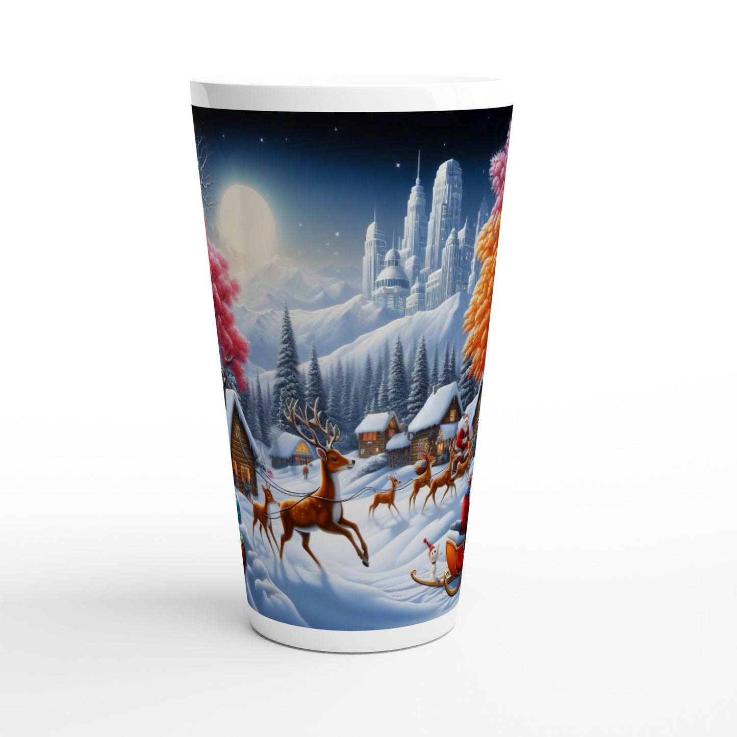 White Latte 17oz Ceramic Mug - Winter 167