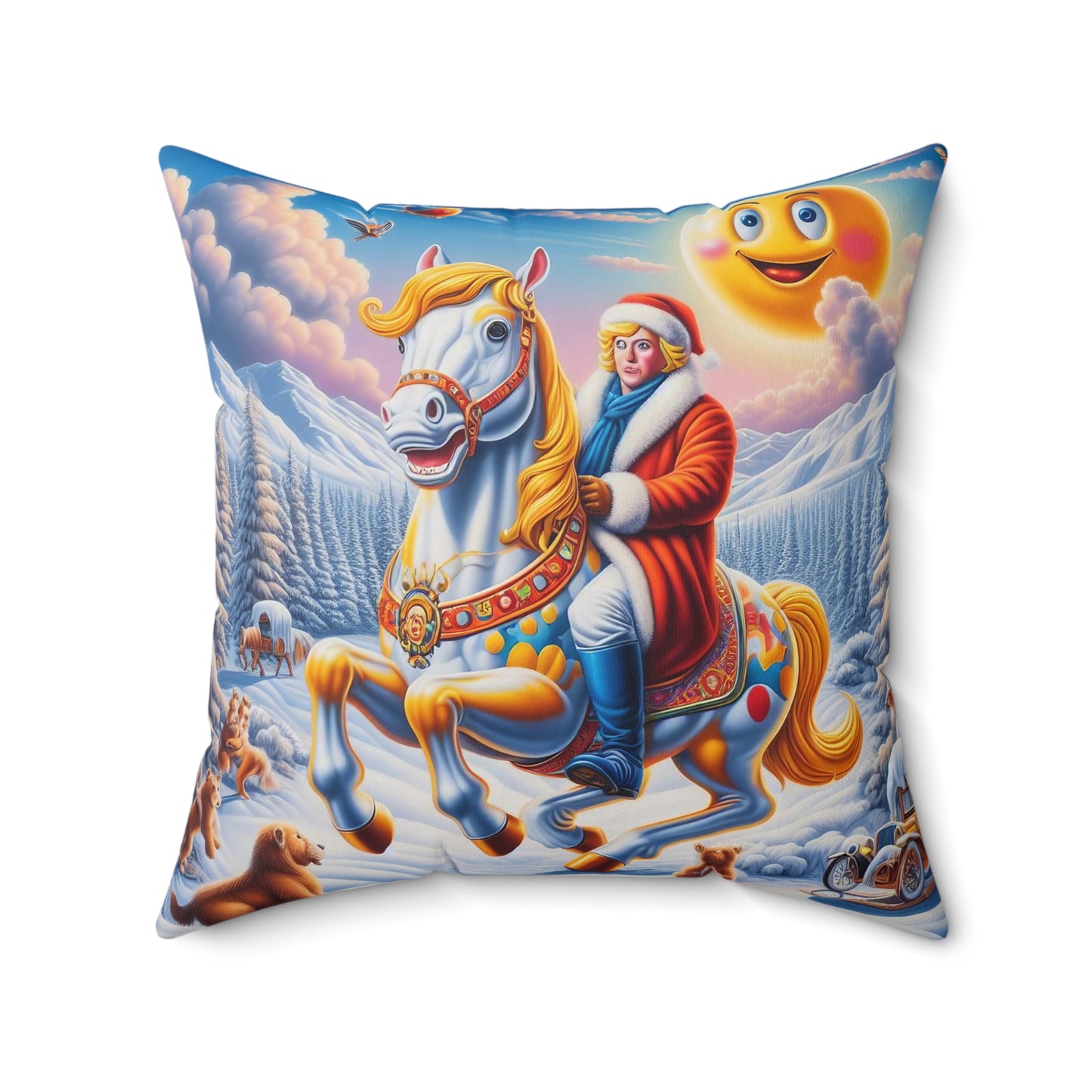 Spun Polyester Square Pillow - Winter 148