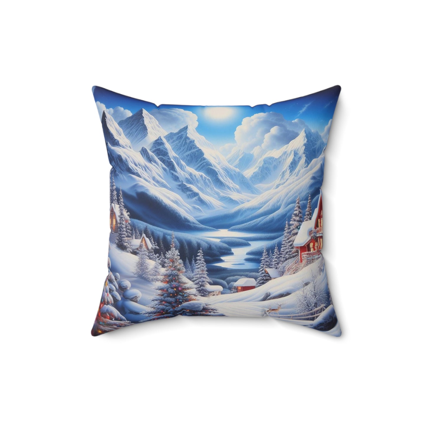 Spun Polyester Square Pillow - Winter 106