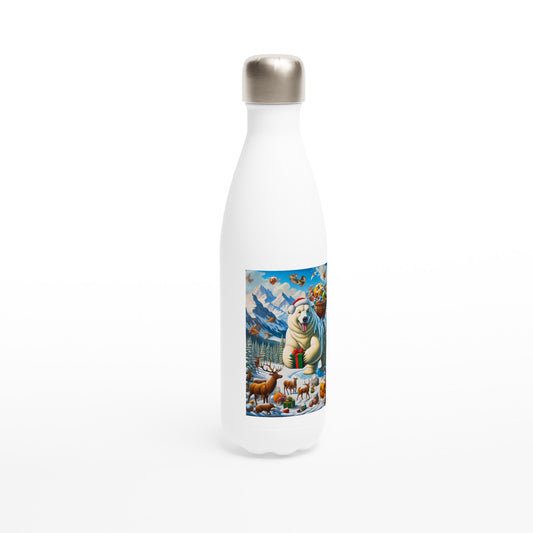 White 17oz Stainless Steel Water Bottle - Winter 247