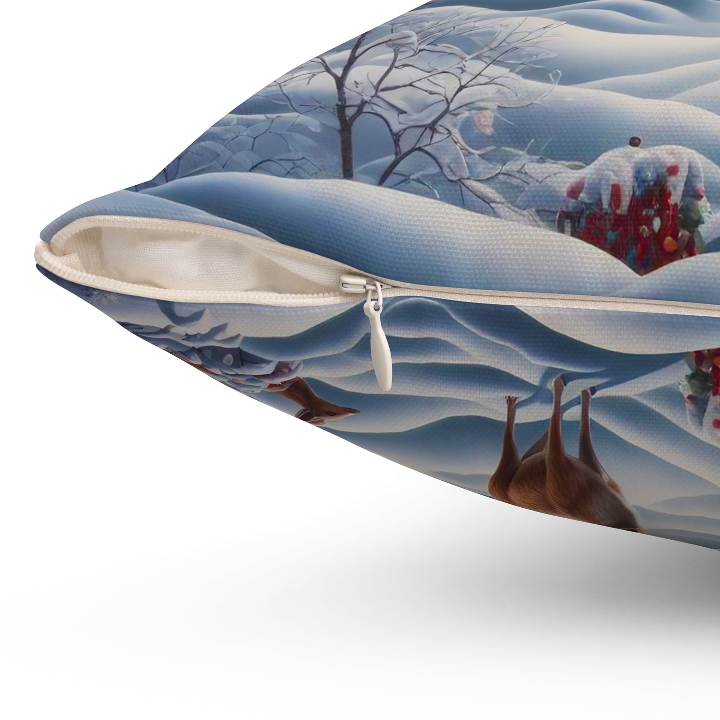 Spun Polyester Square Pillow - Winter 141