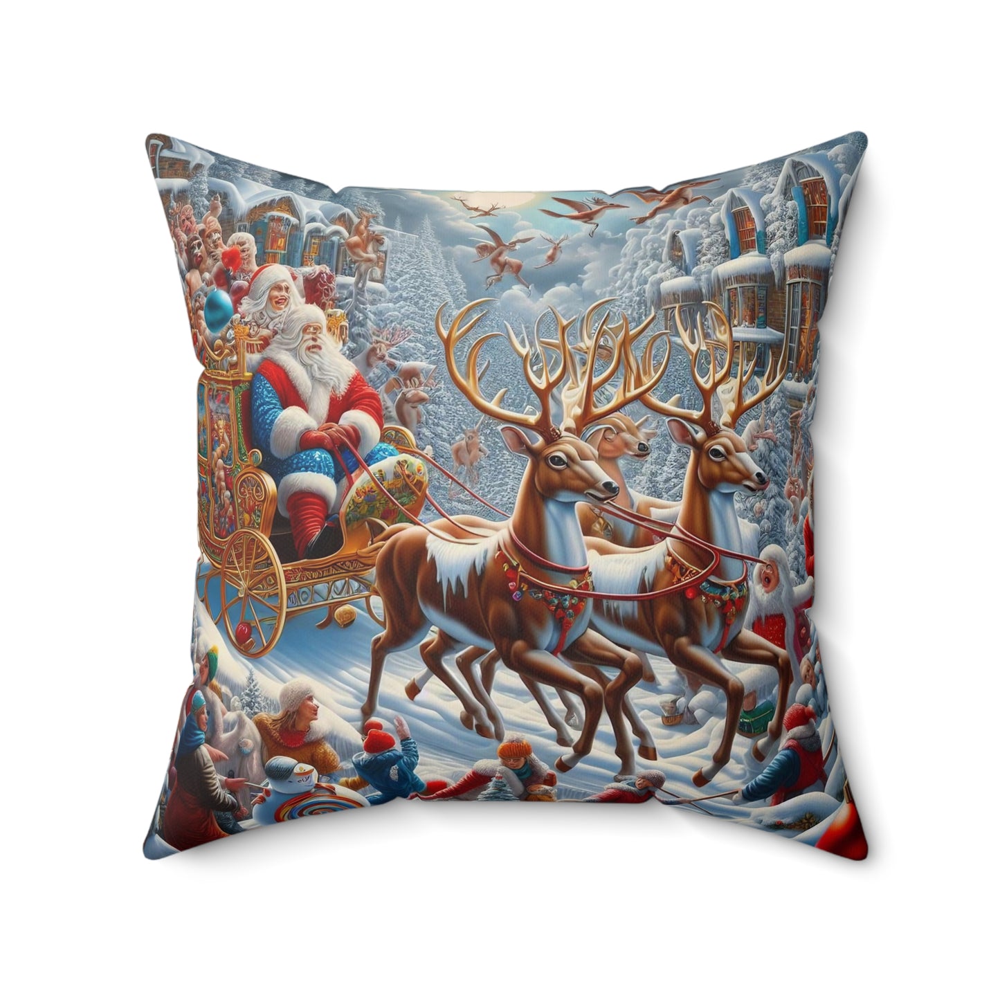 Spun Polyester Square Pillow - Winter 246