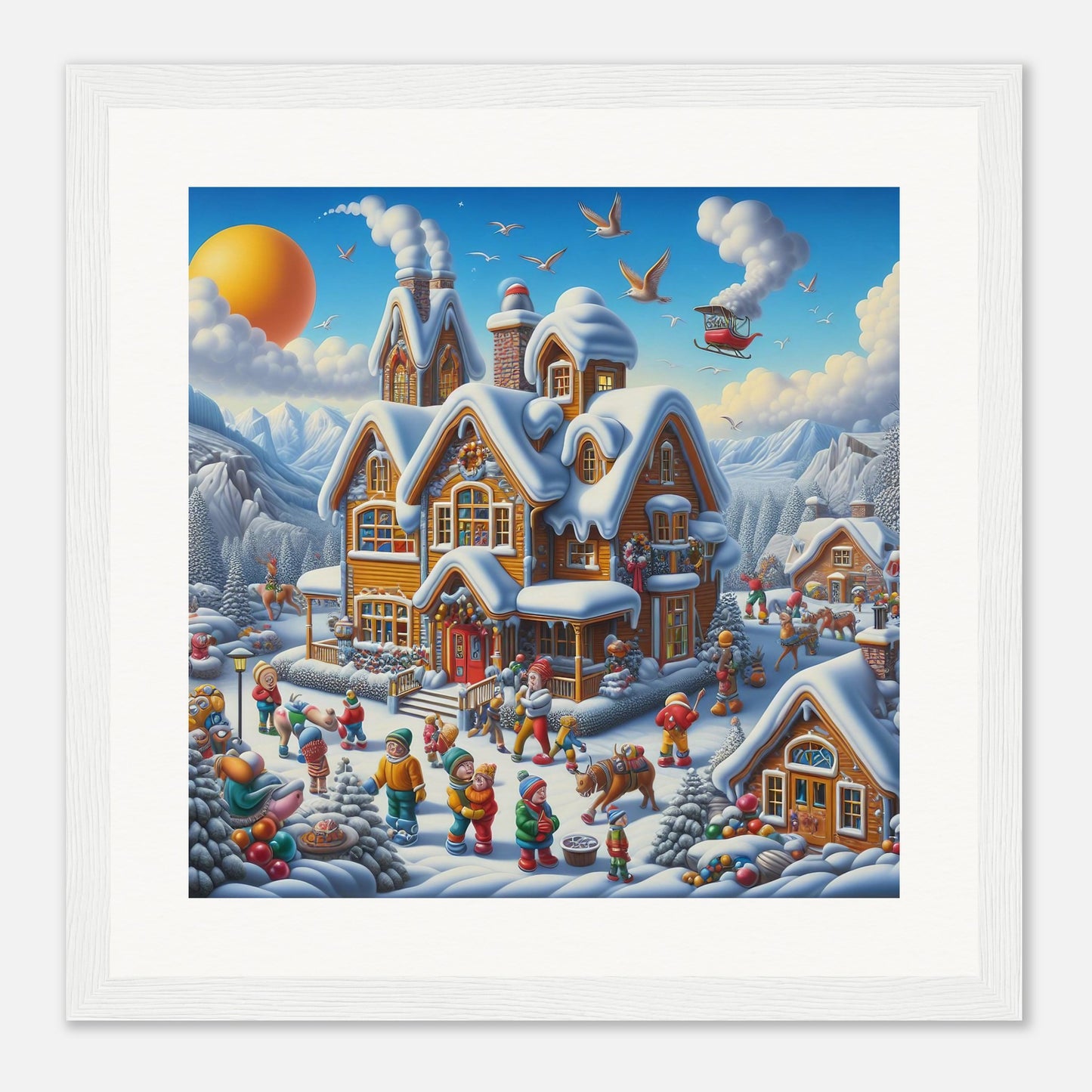 Wall Art - Winter 65 - House in a village