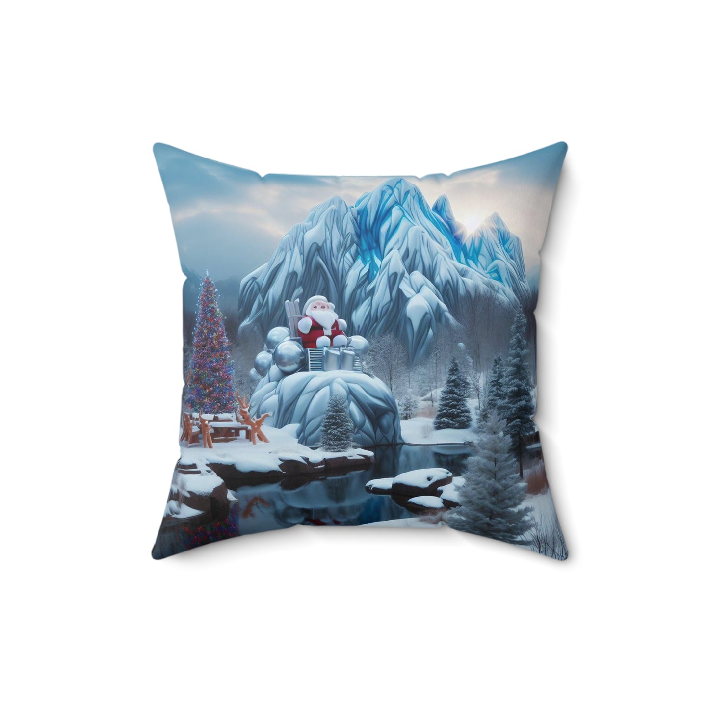 Spun Polyester Square Pillow - Winter 168