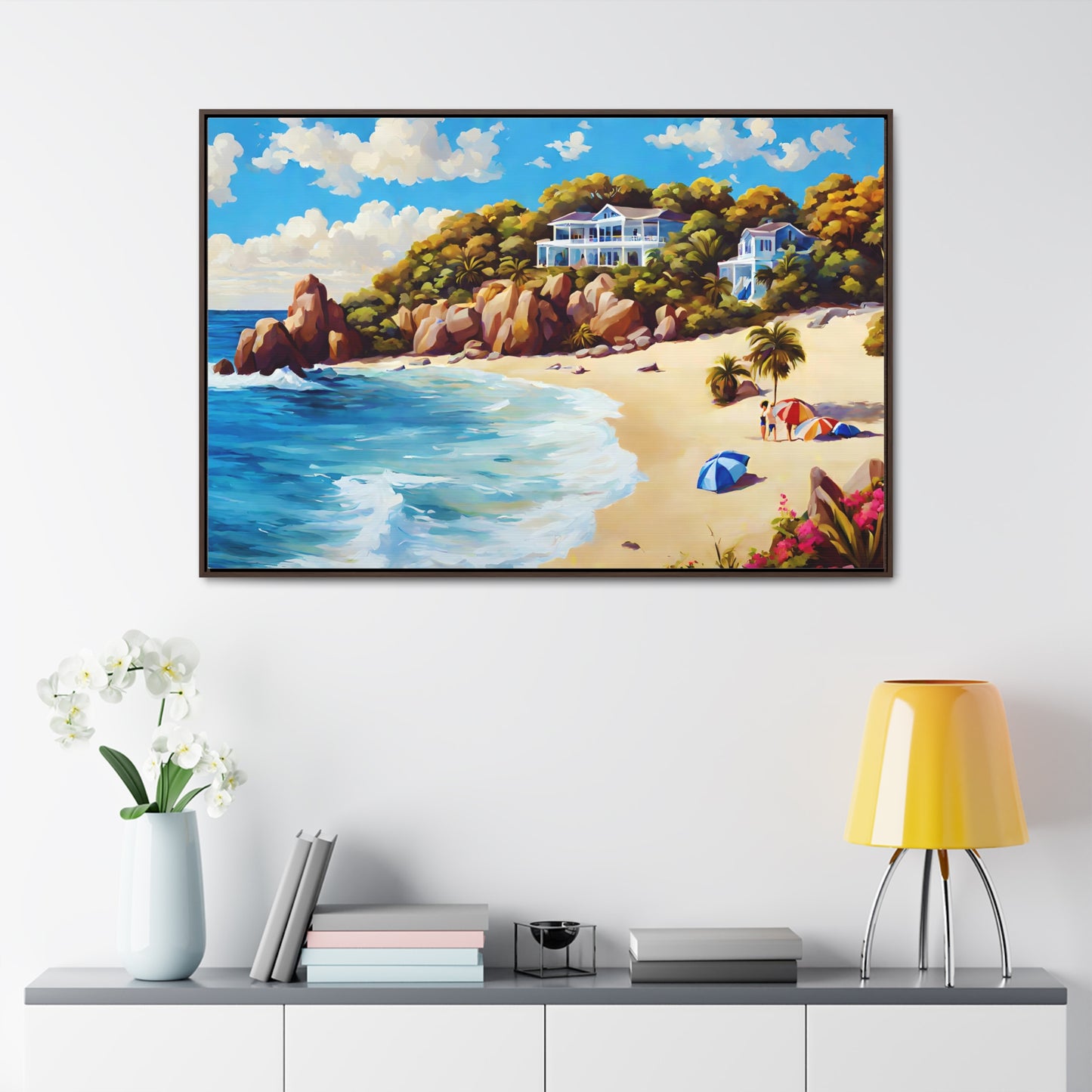 Framed Canvas Gallery Wrap - Beach 2010