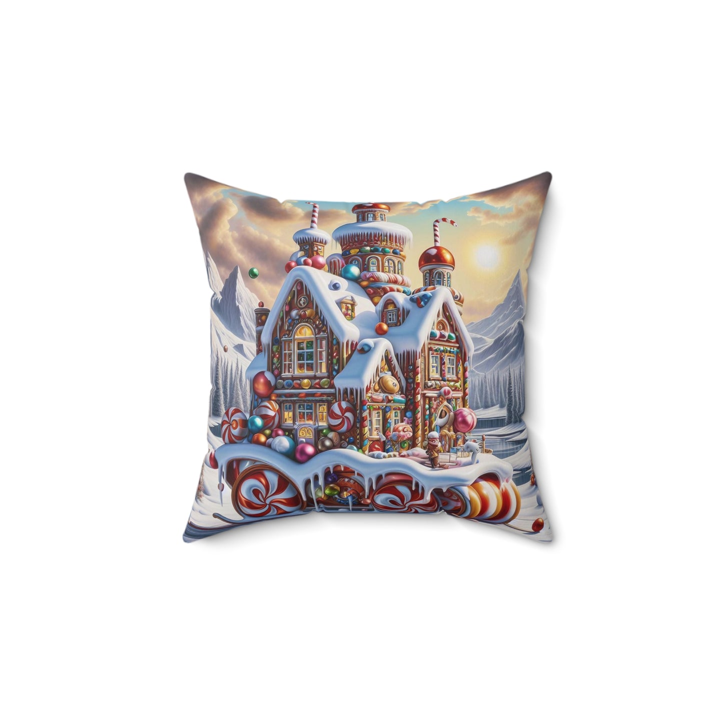 Spun Polyester Square Pillow - Winter 158