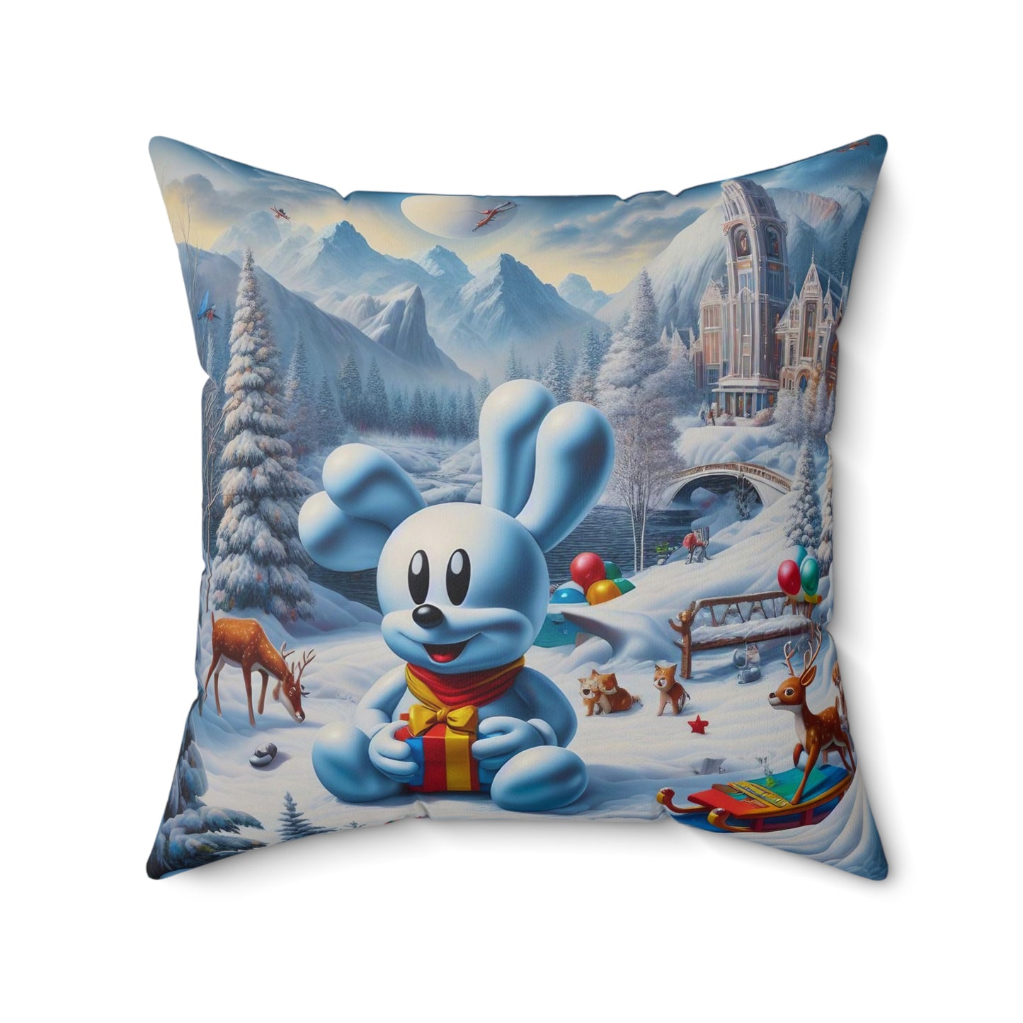 Spun Polyester Square Pillow - Winter 244