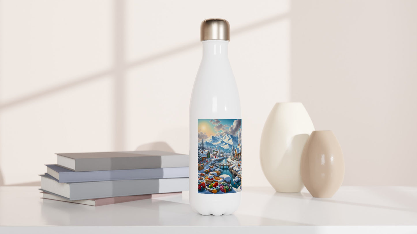 White 17oz Stainless Steel Water Bottle - Winter 137