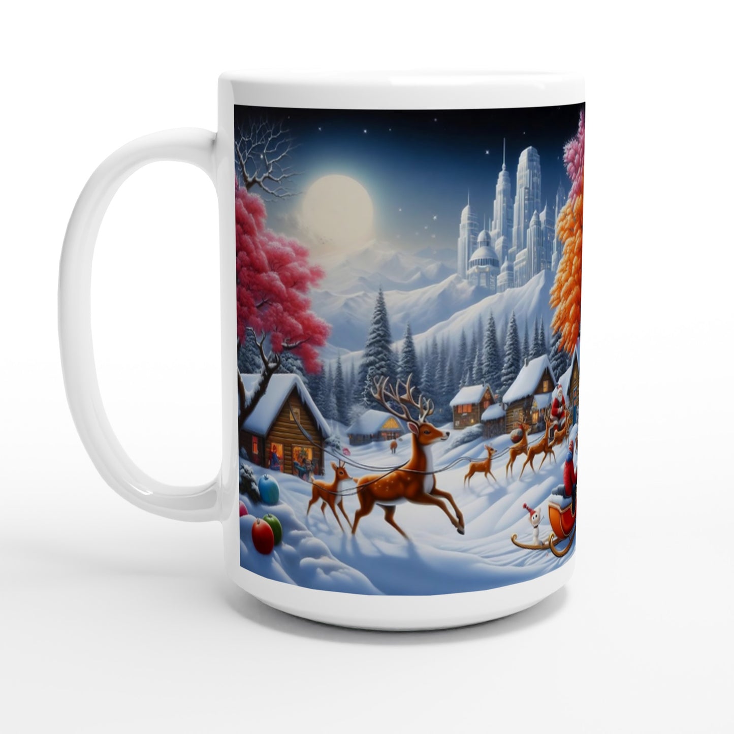 White 15oz Ceramic Mug - Winter 167