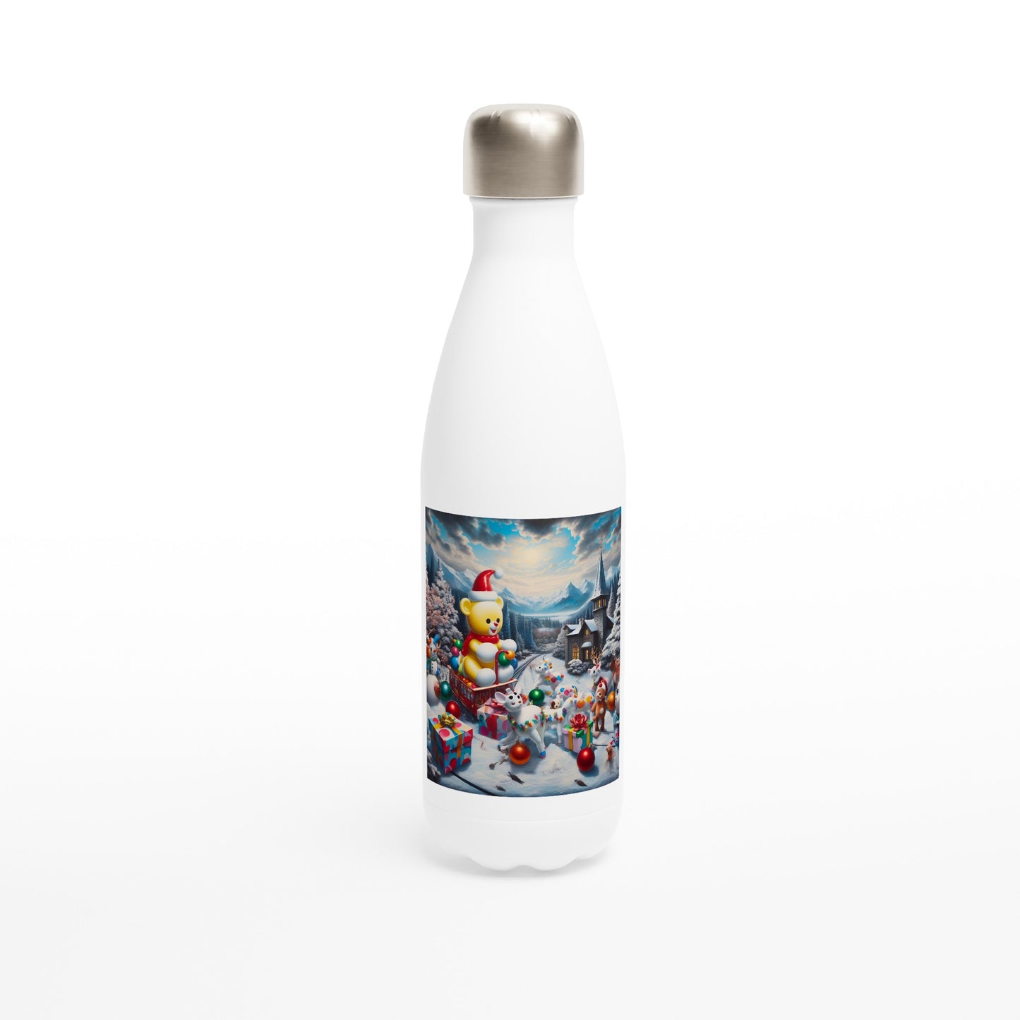 White 17oz Stainless Steel Water Bottle - Winter 189