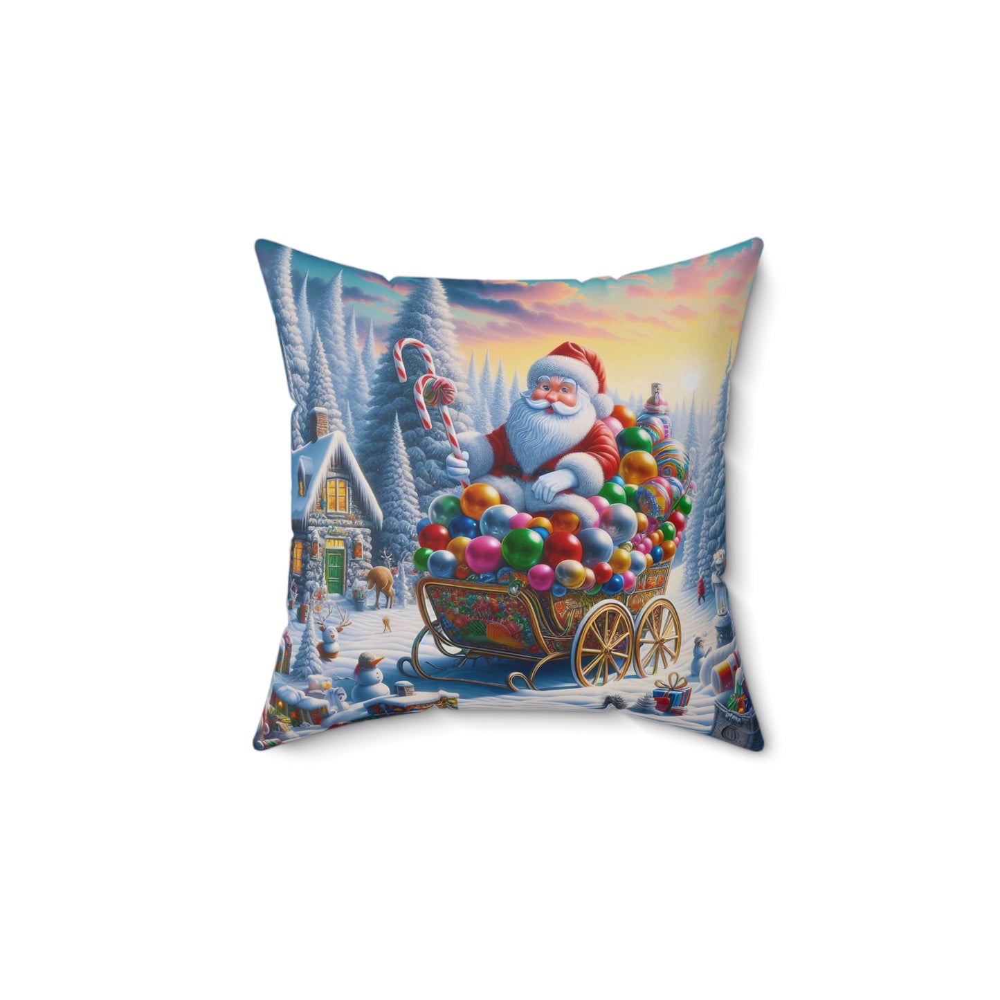 Spun Polyester Square Pillow - Winter 220