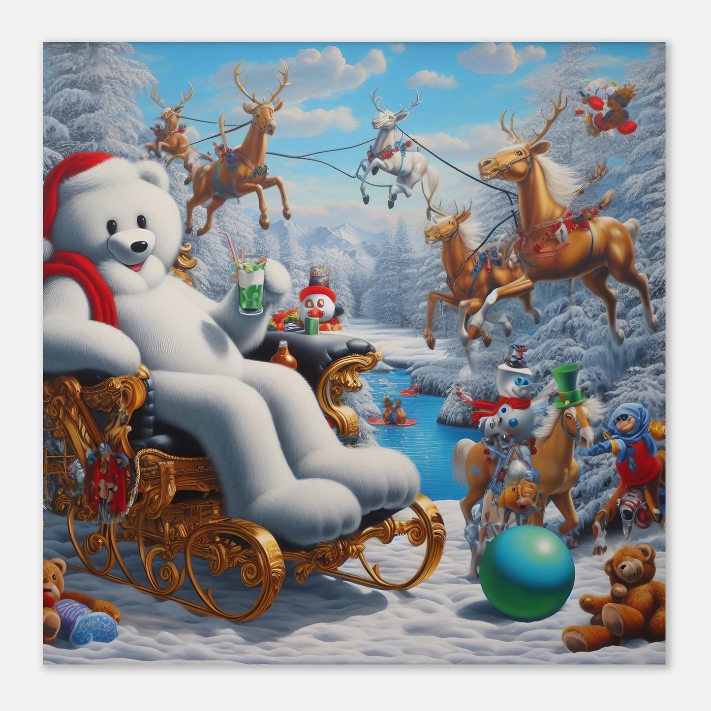 Wall Art - Winter 51 -Sitting polar bear