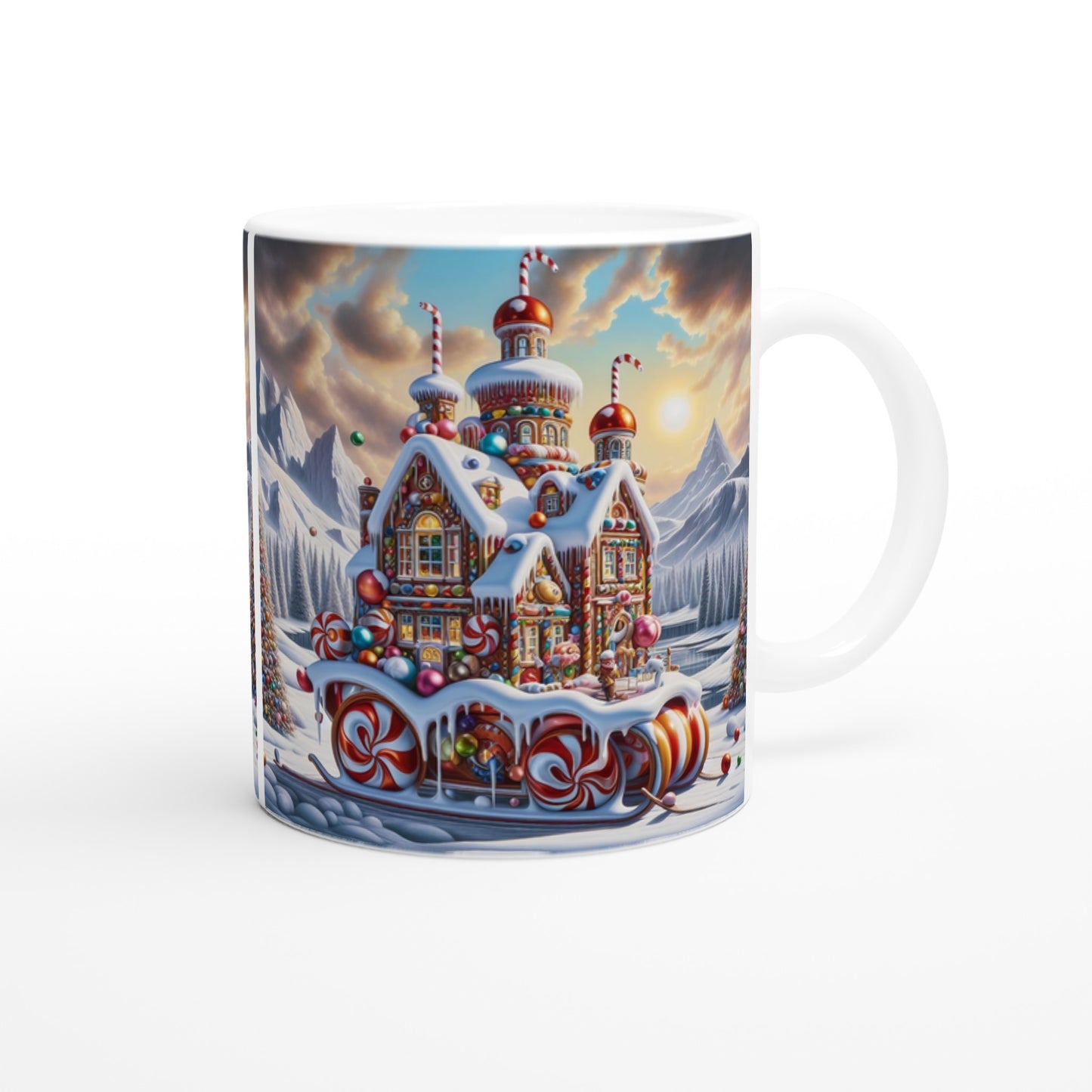 White 11oz Ceramic Mug - Winter 158