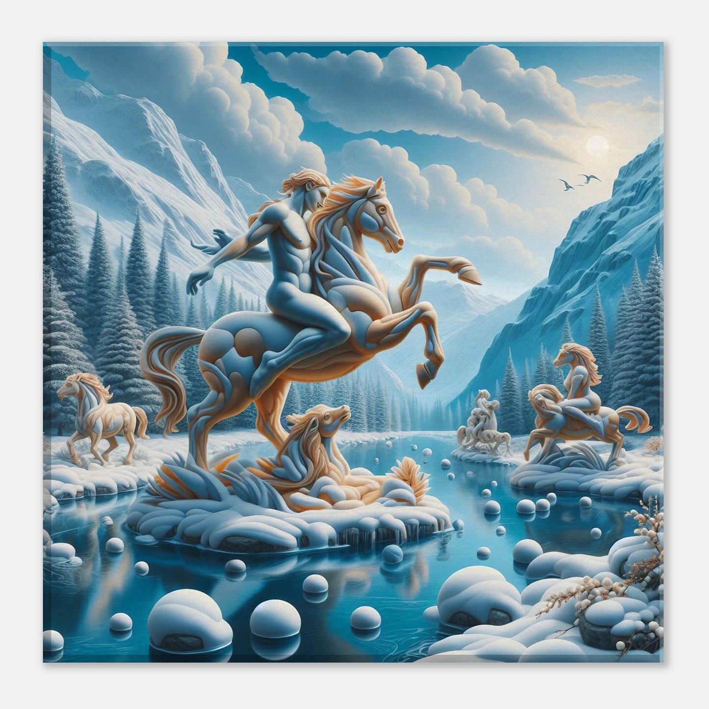 Wall Art - Winter 76 - Man on a horse