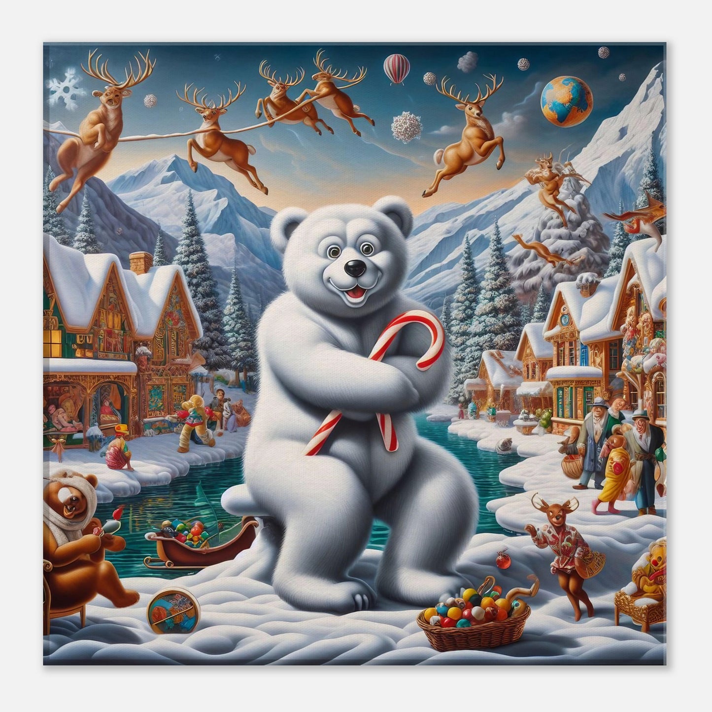 Wall Art - Winter 75 - Sitting polar bear
