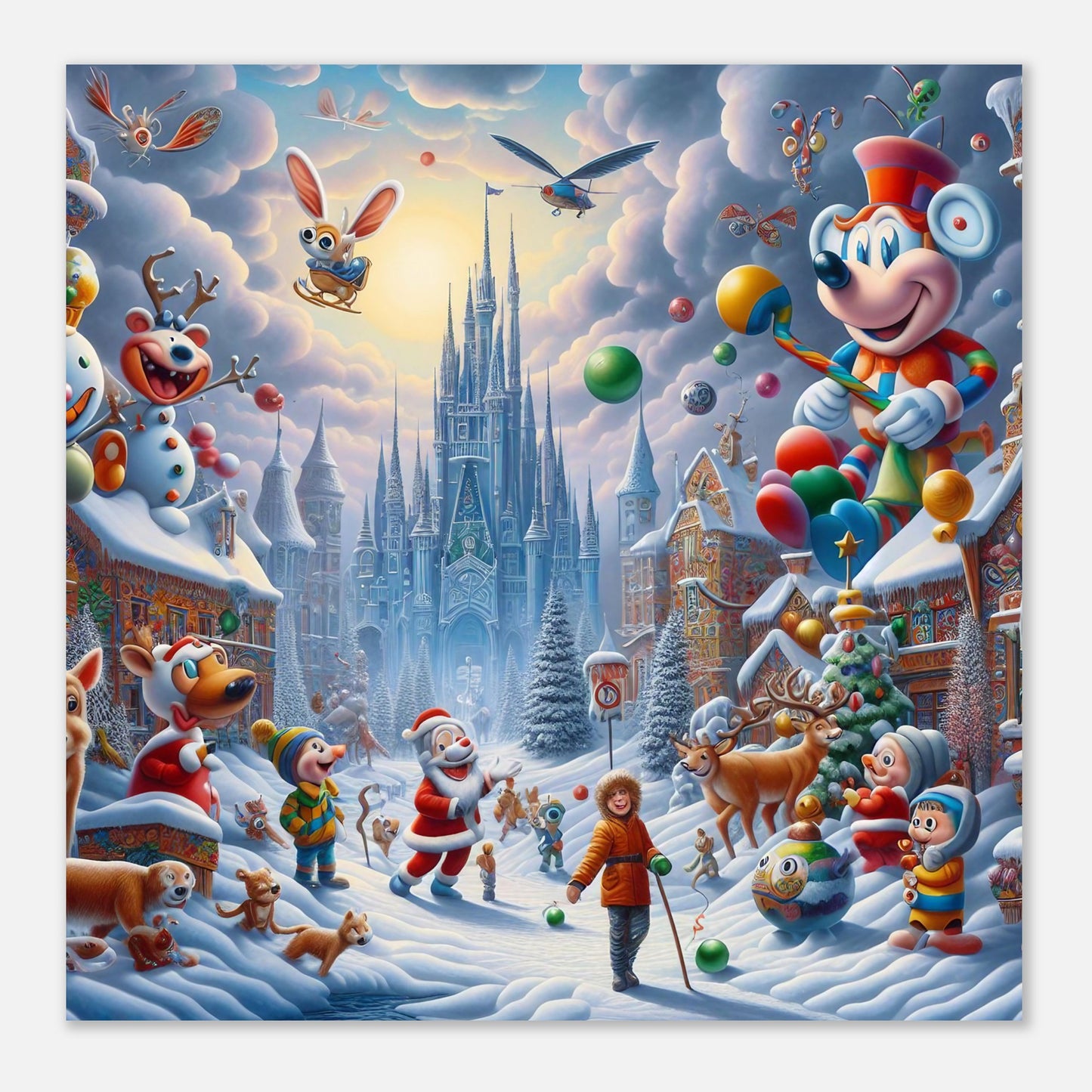 Wall Art - Winter 54 - Castle and animals