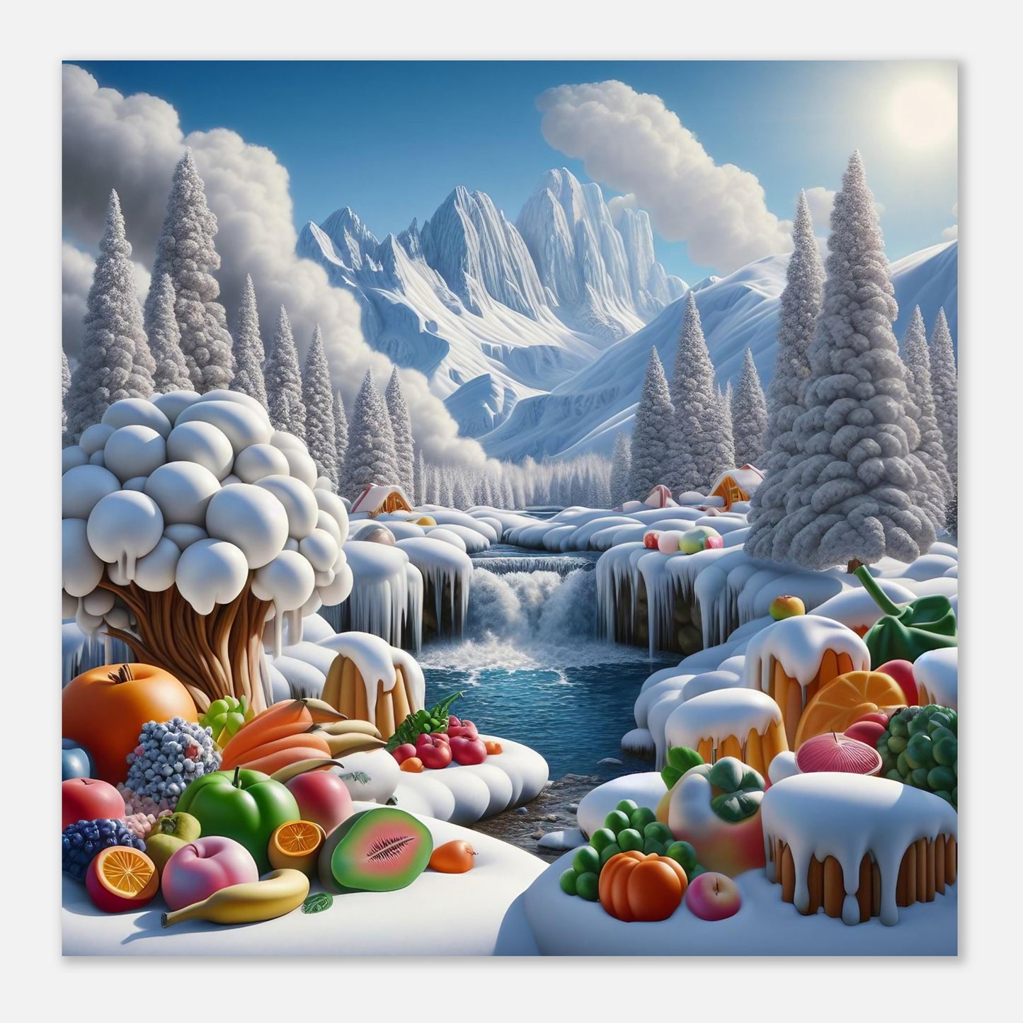 Wall Art - Winter 72 - Fruits by the river