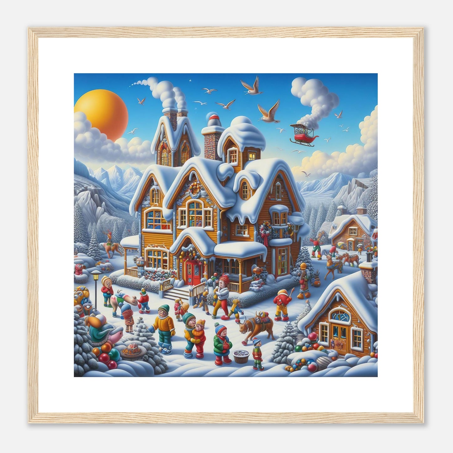 Wall Art - Winter 65 - House in a village