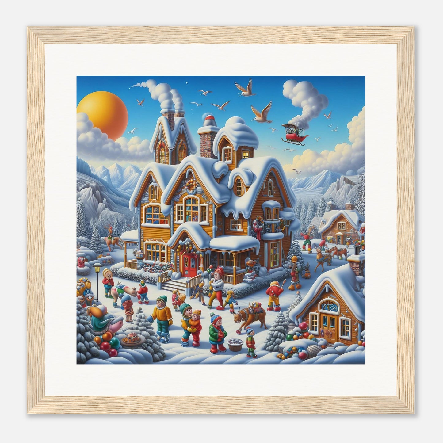 Wall Art - Winter 65 - House in a village