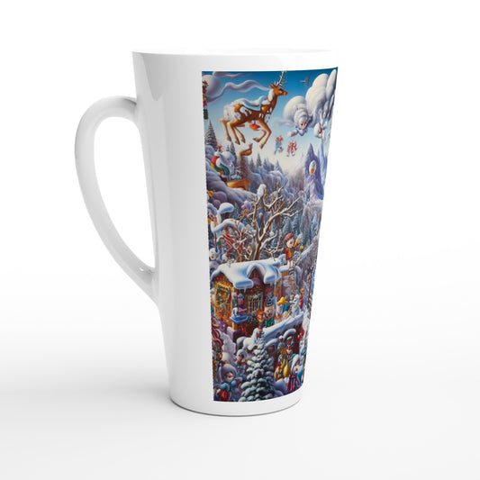 White Latte 17oz Ceramic Mug - Winter 146