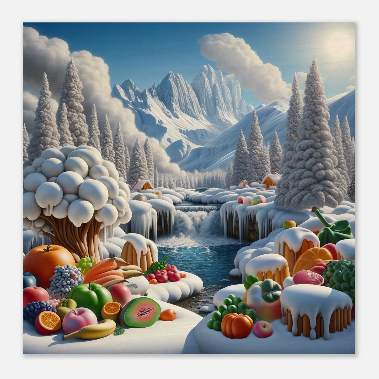 Wall Art - Winter 72 - Fruits by the river