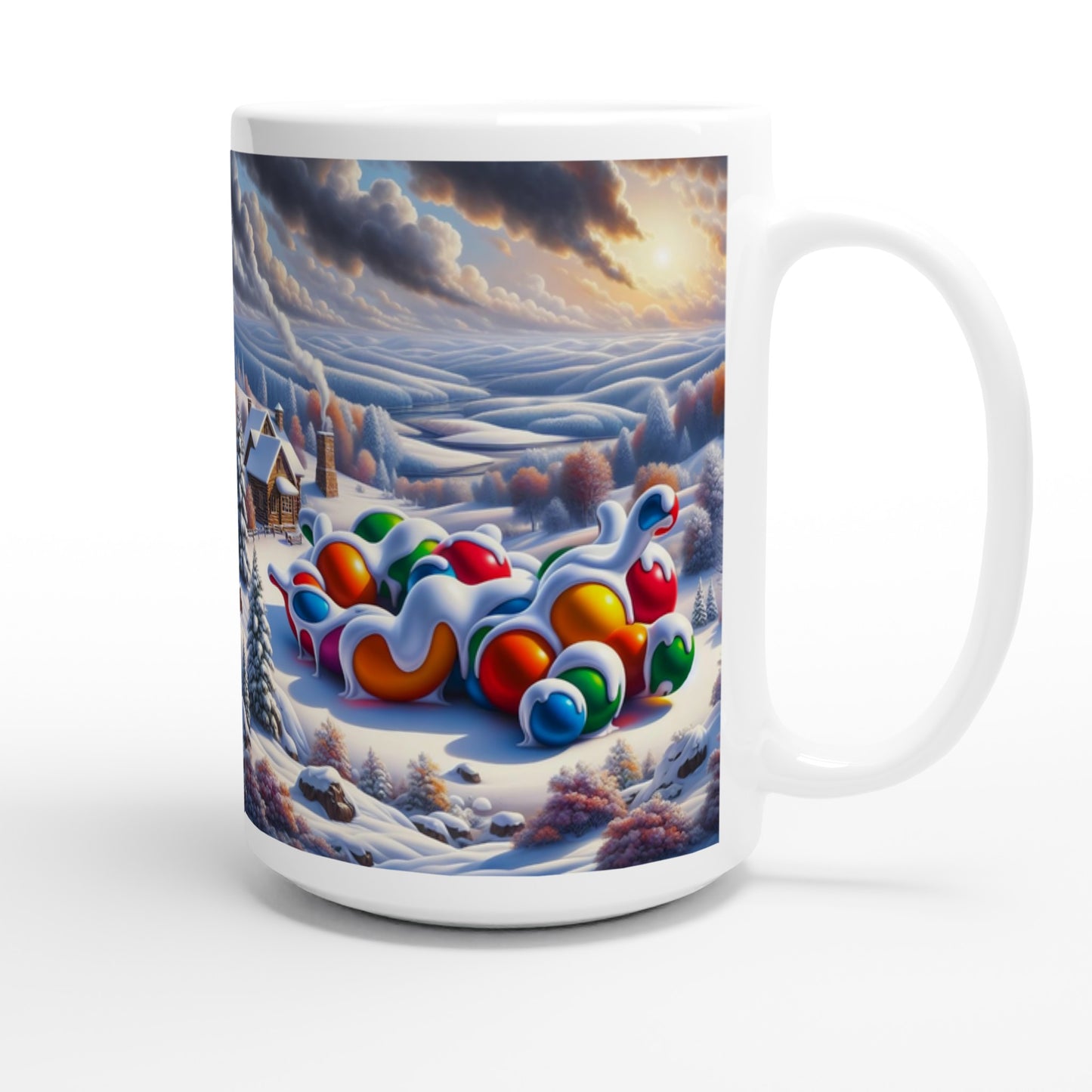 White 15oz Ceramic Mug - Winter 157