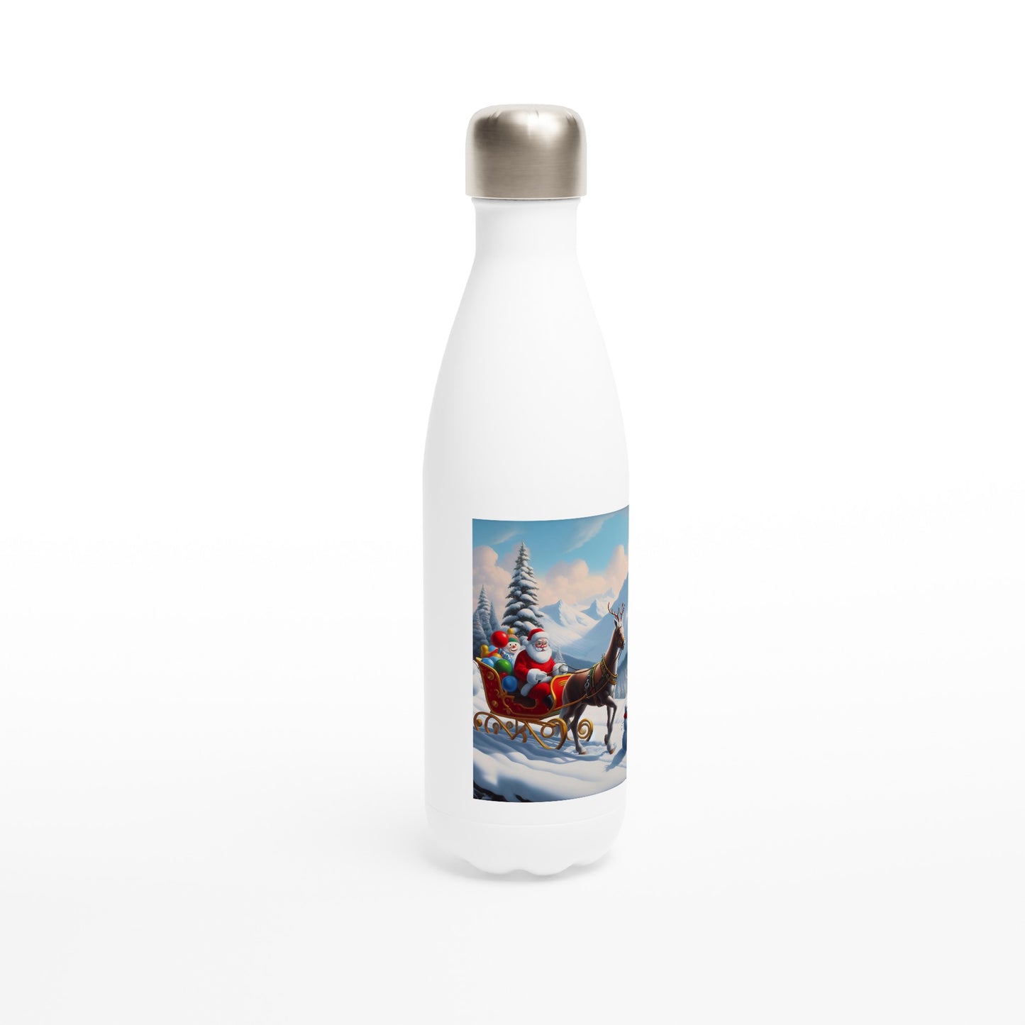 White 17oz Stainless Steel Water Bottle - Winter 125