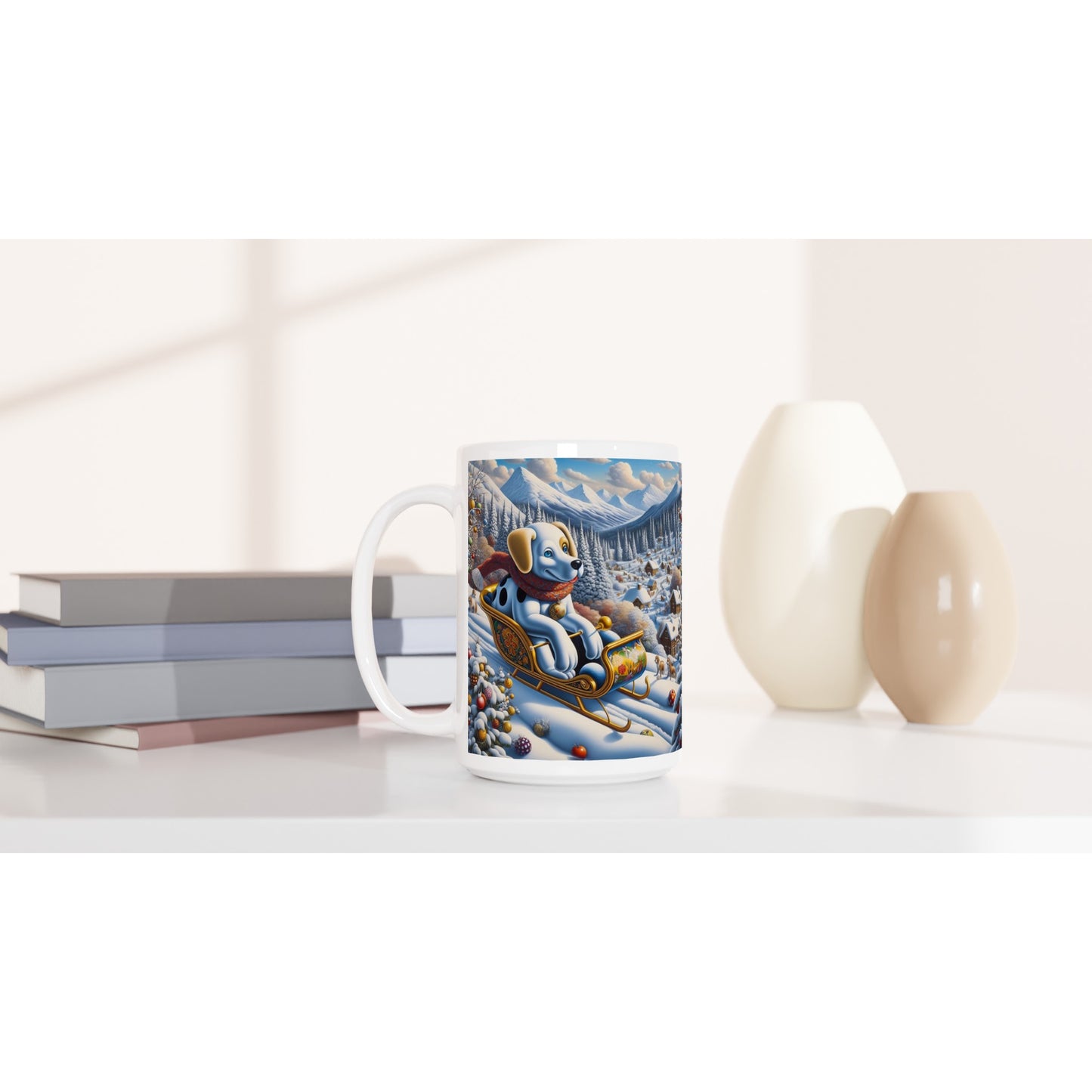 White 15oz Ceramic Mug - Winter 142