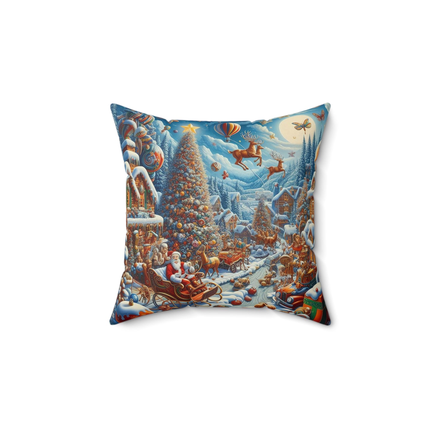 Spun Polyester Square Pillow - Winter 103